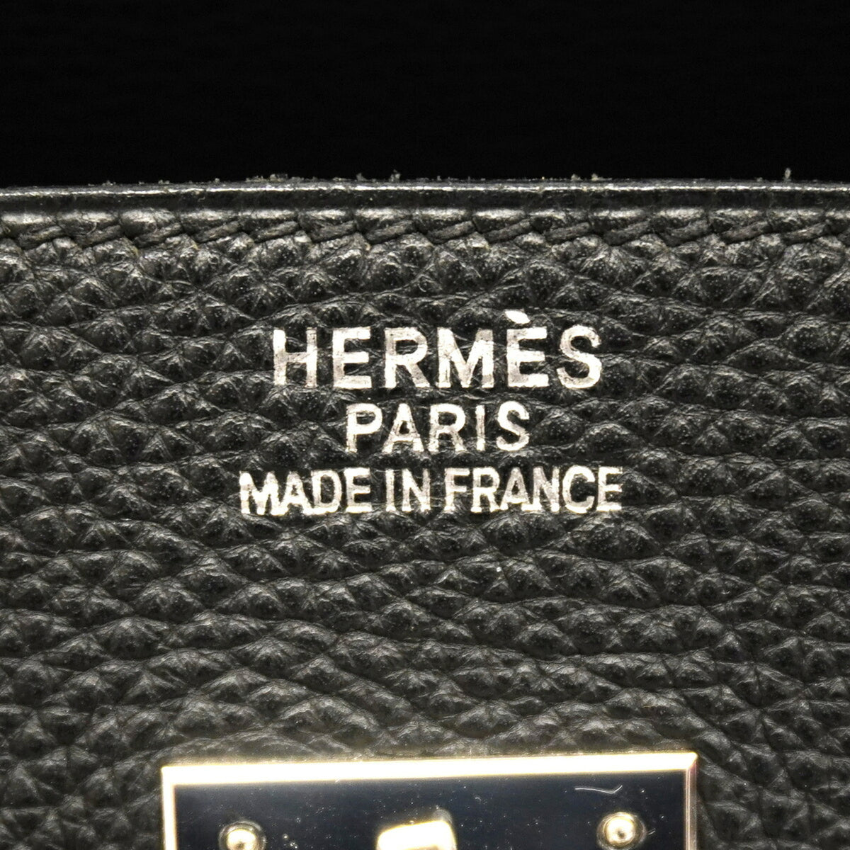Hermes Black Togo Leather Handbag (Pre-Owned)