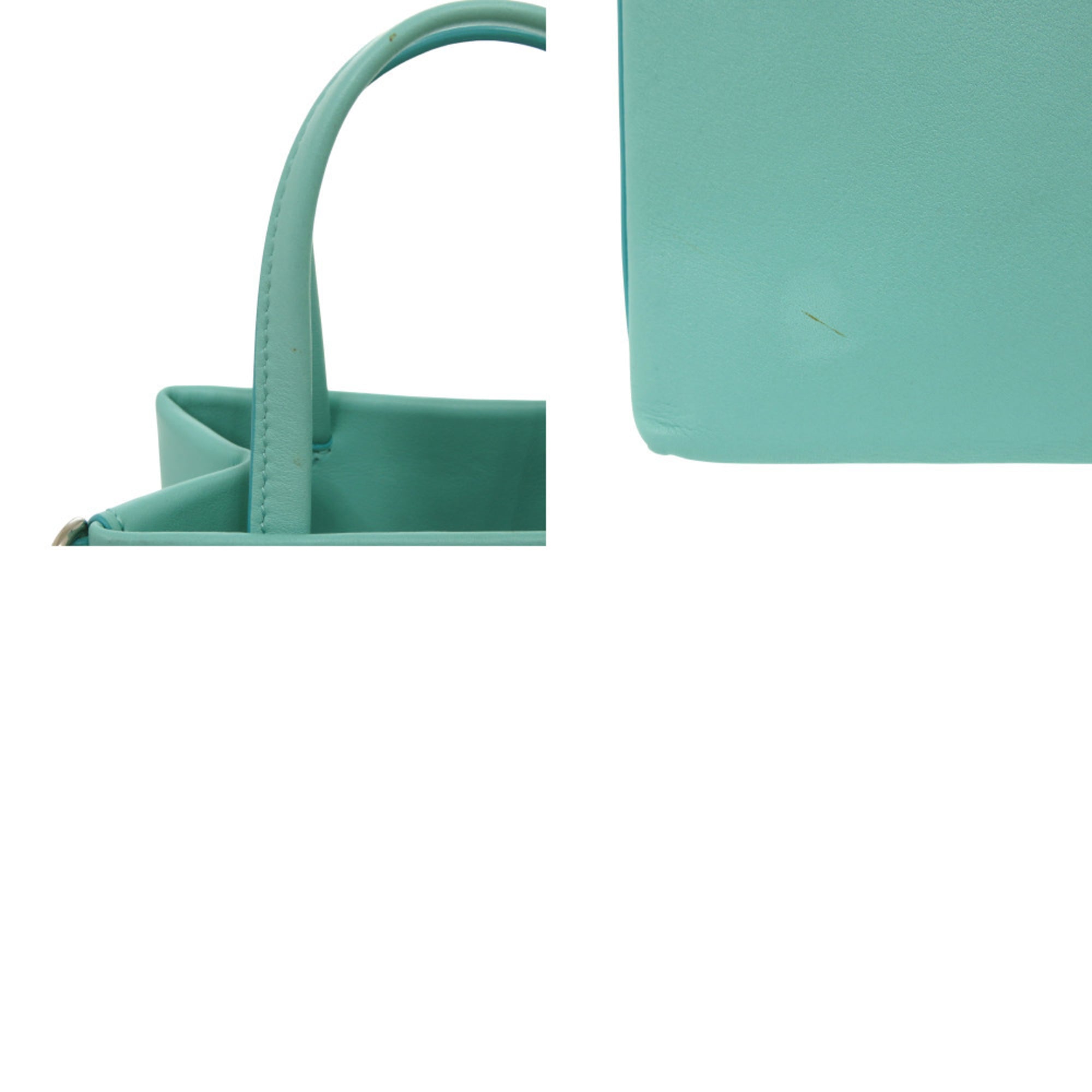 Tiffany Light Blue Tiffany Blue Leather Handbag (Pre-Owned)