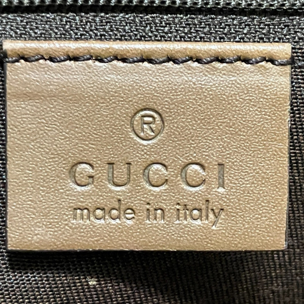 Gucci Beige Brown Canvas Leather Tote Bag (Pre-Owned)