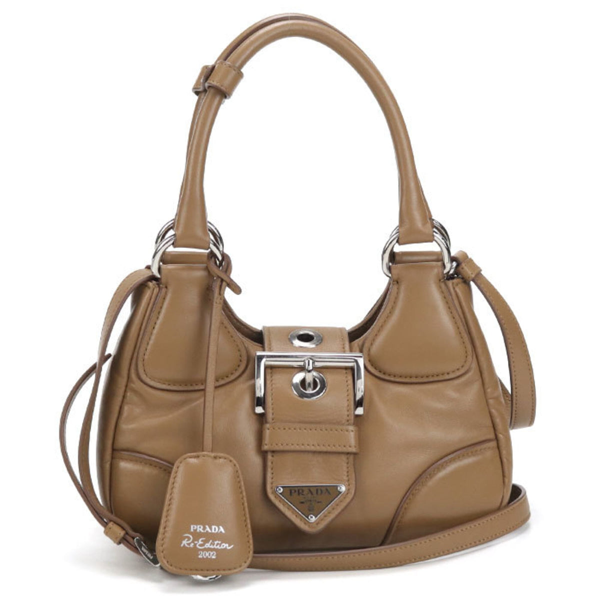 Prada Brown Nappa Leather Handbag (Pre-Owned)