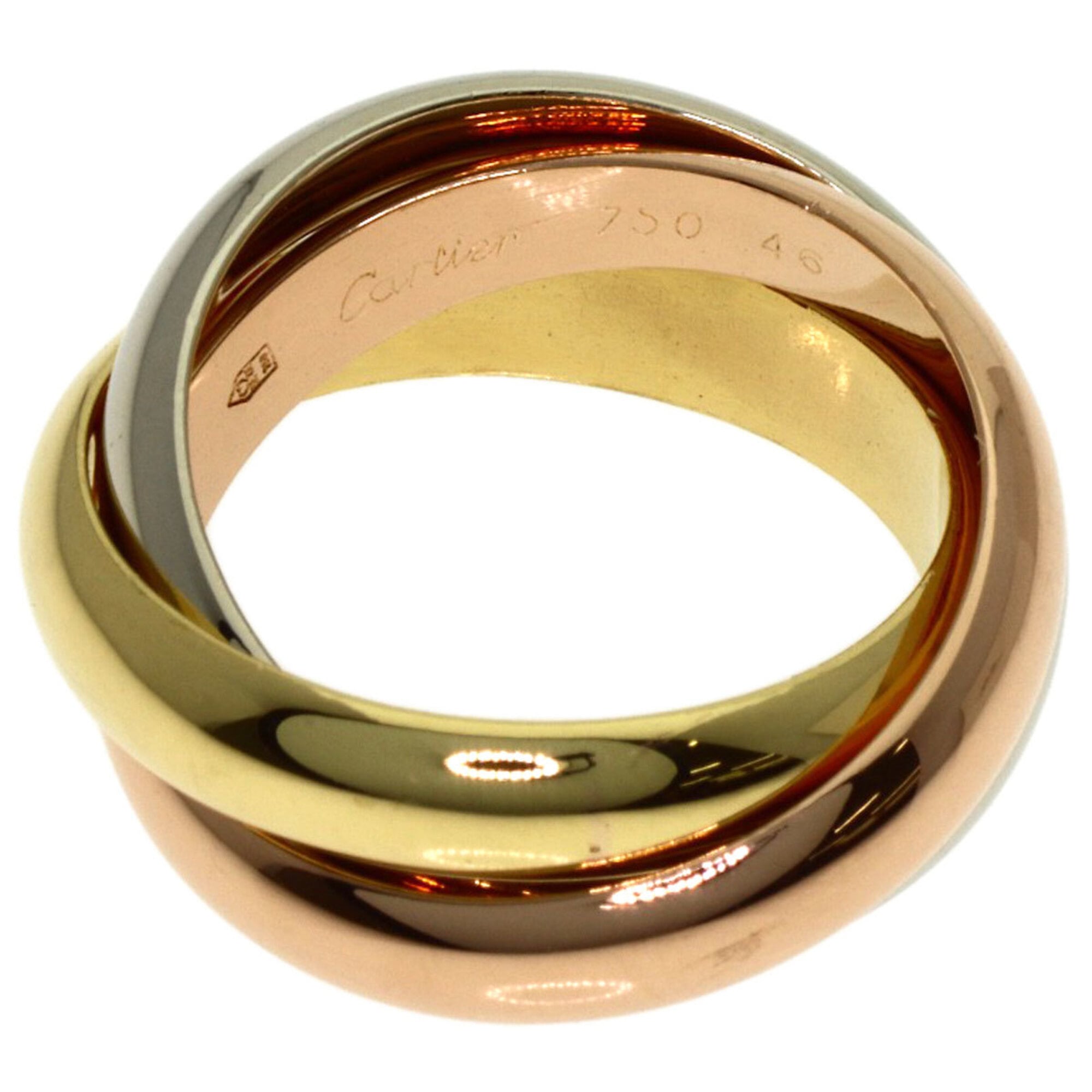 Cartier Trinity Yellow Gold (18K) Pink Gold (18K) White Gold (18K) Band Ring (Pre-Owned)