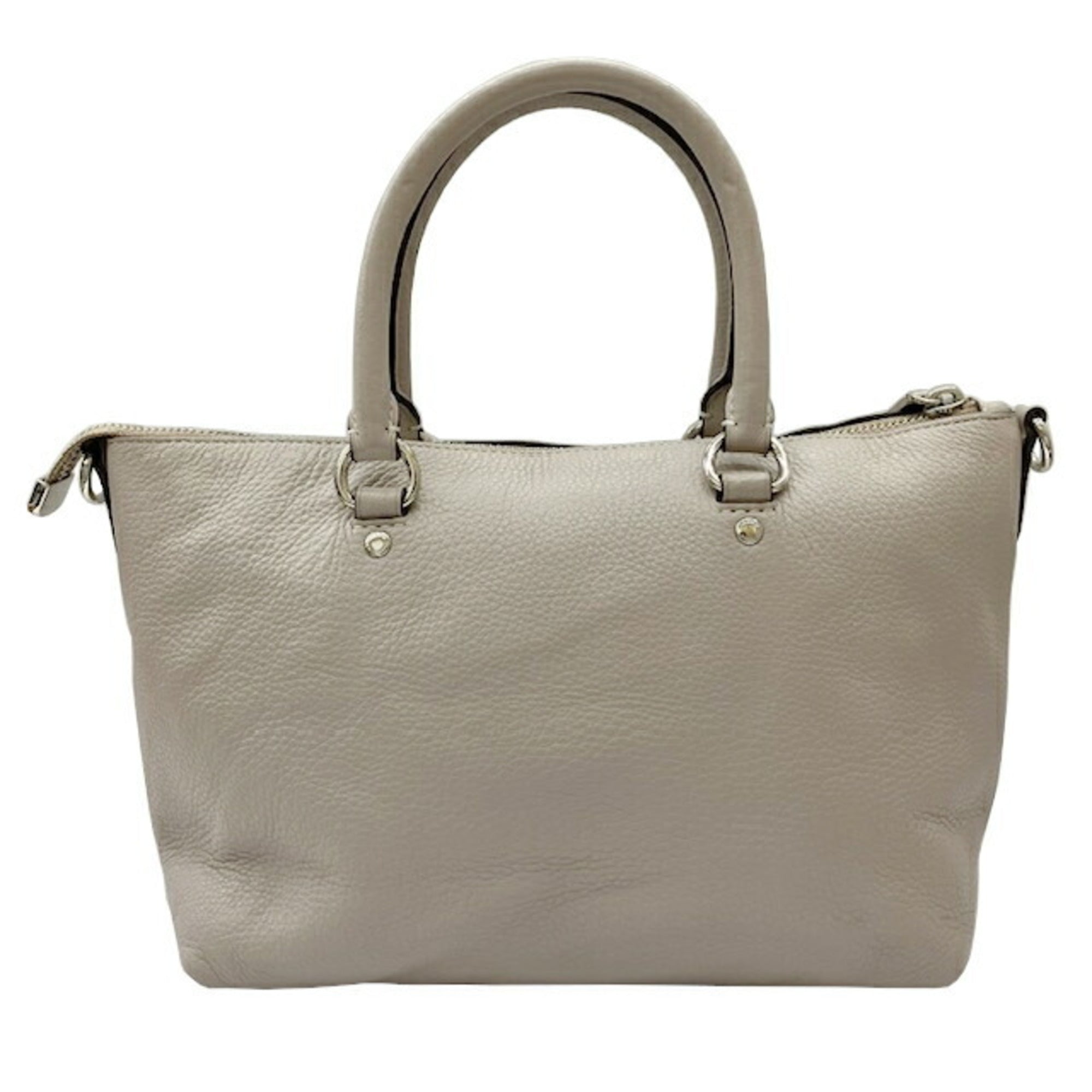 Coach Gray Leather Handbag Shoulder Bag (Pre-Owned)