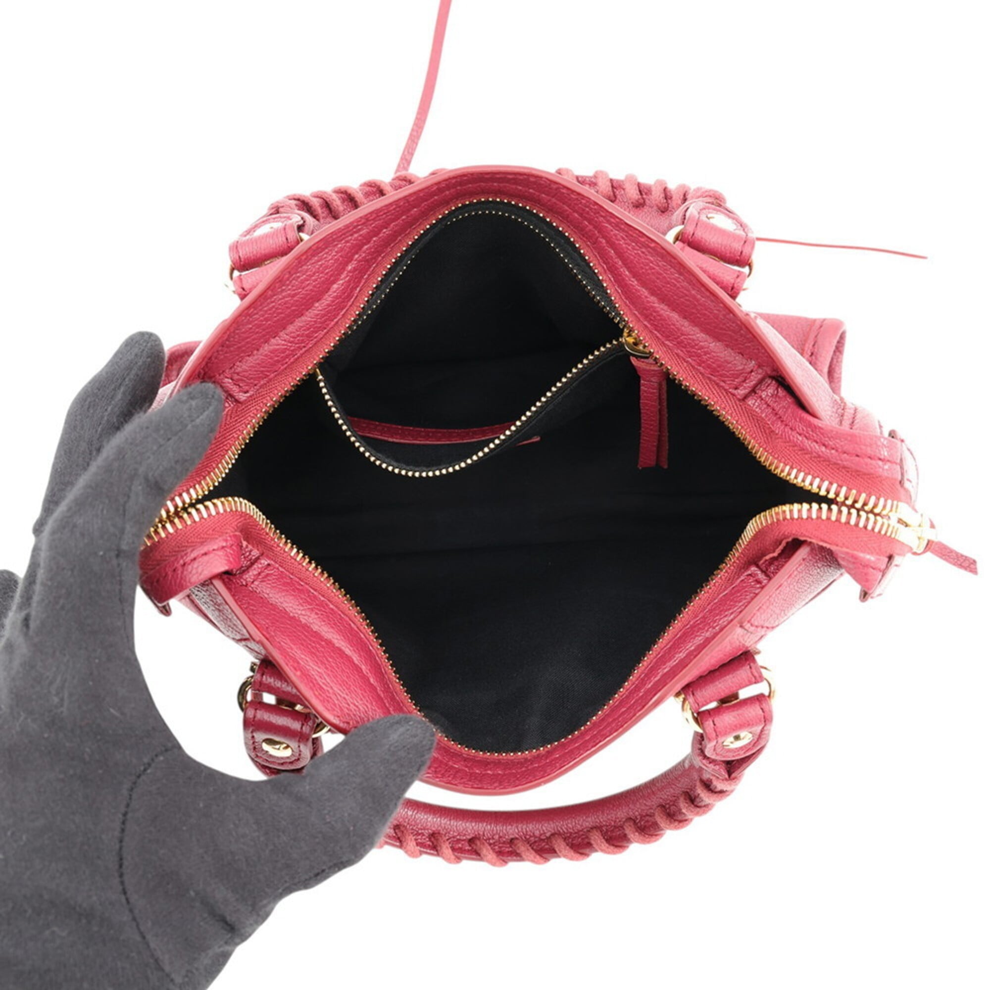 Balenciaga Wine Leather Handbag (Pre-Owned)