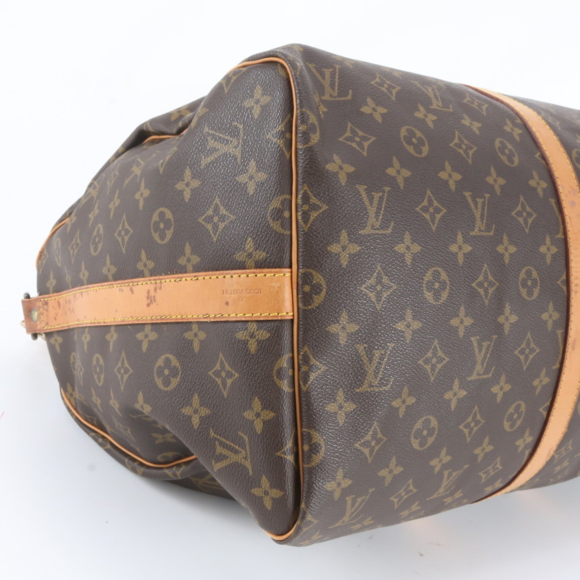 Louis Vuitton Monogram Brown Leather Coated Canvas Handbag (Pre-Owned)