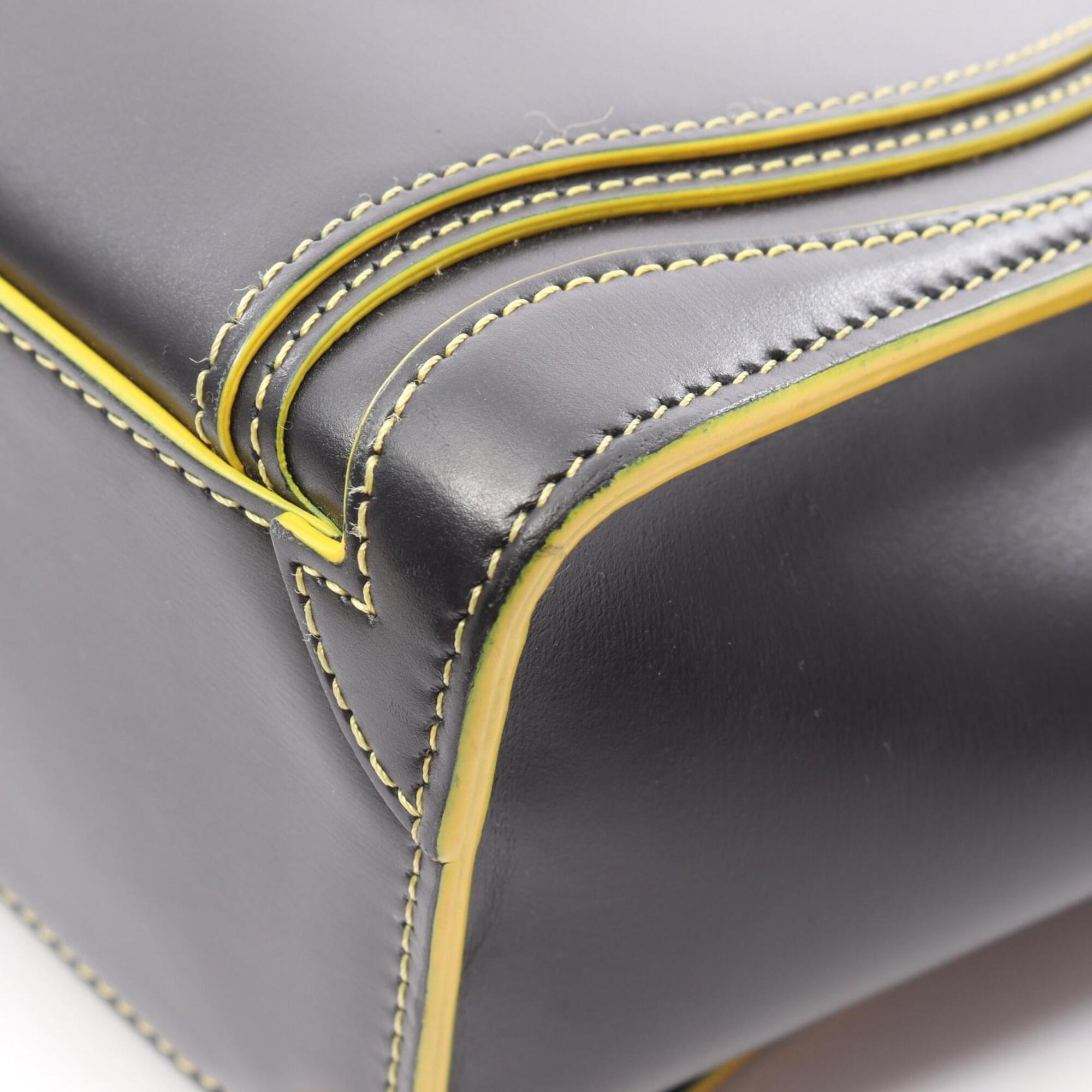 Celine Black Yellow Leather Handbag (Pre-Owned)