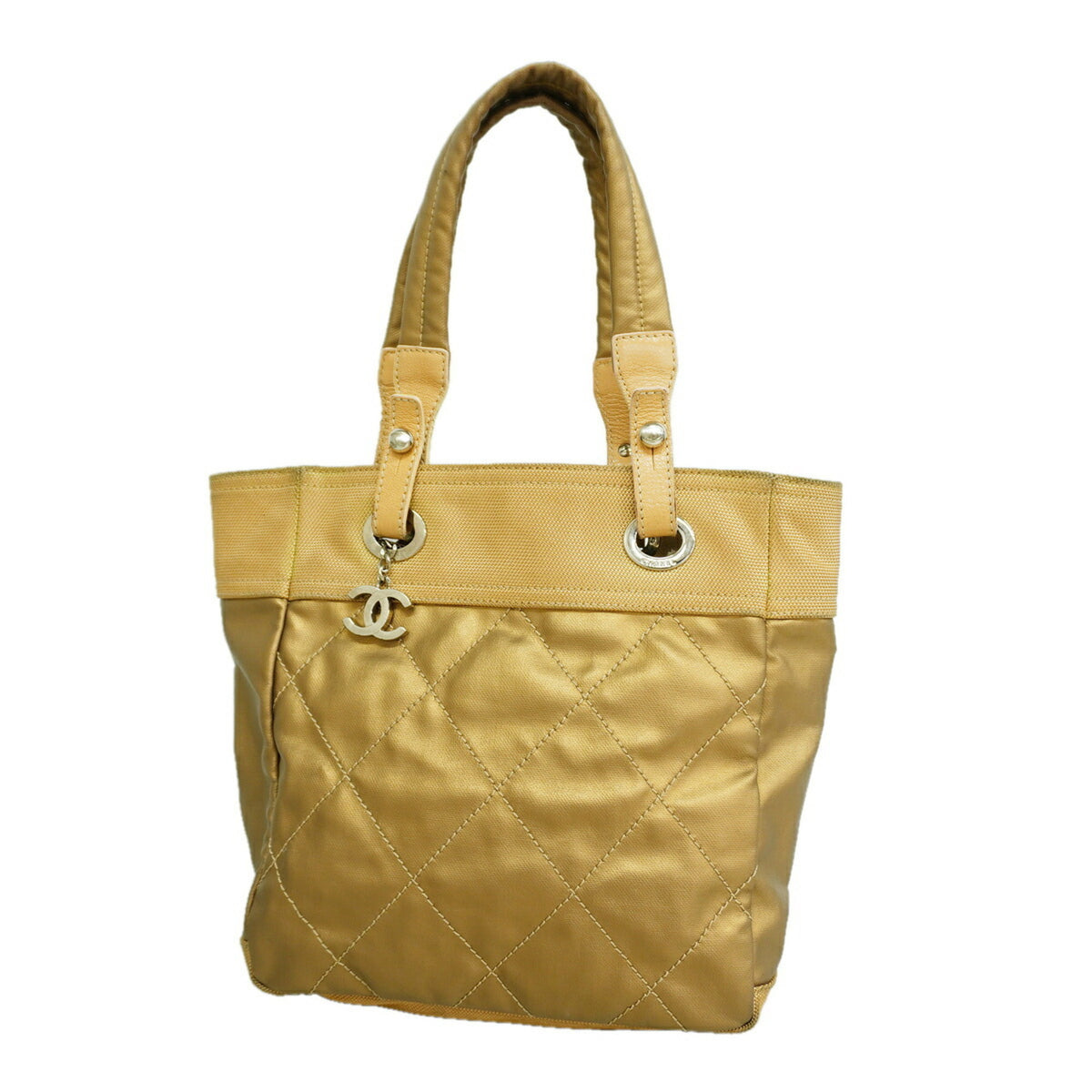 Chanel Beige Canvas Tote Bag (Pre-Owned)