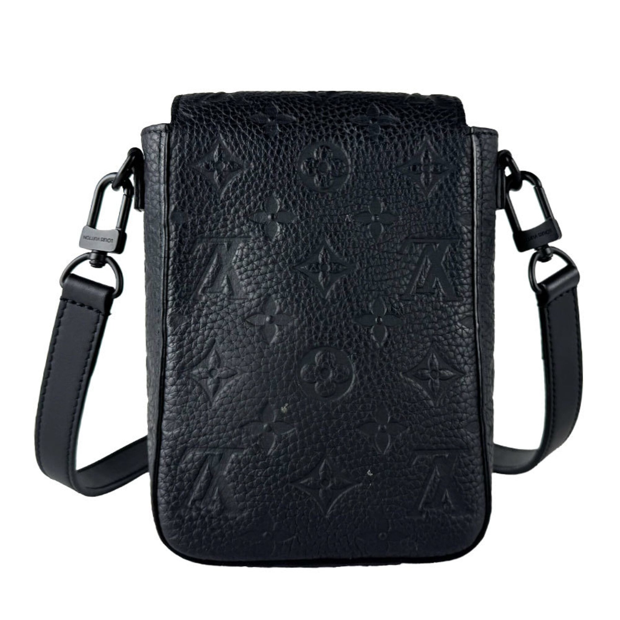 Louis Vuitton Black Leather Shoulder Bag (Pre-Owned)