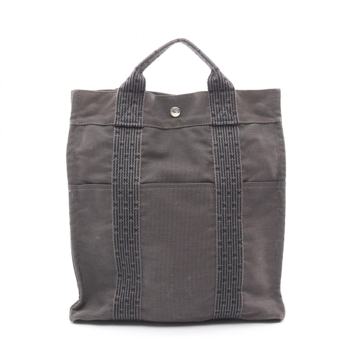 Hermes Gray Nylon Canvas Canvas Backpack Handbag (Pre-Owned)