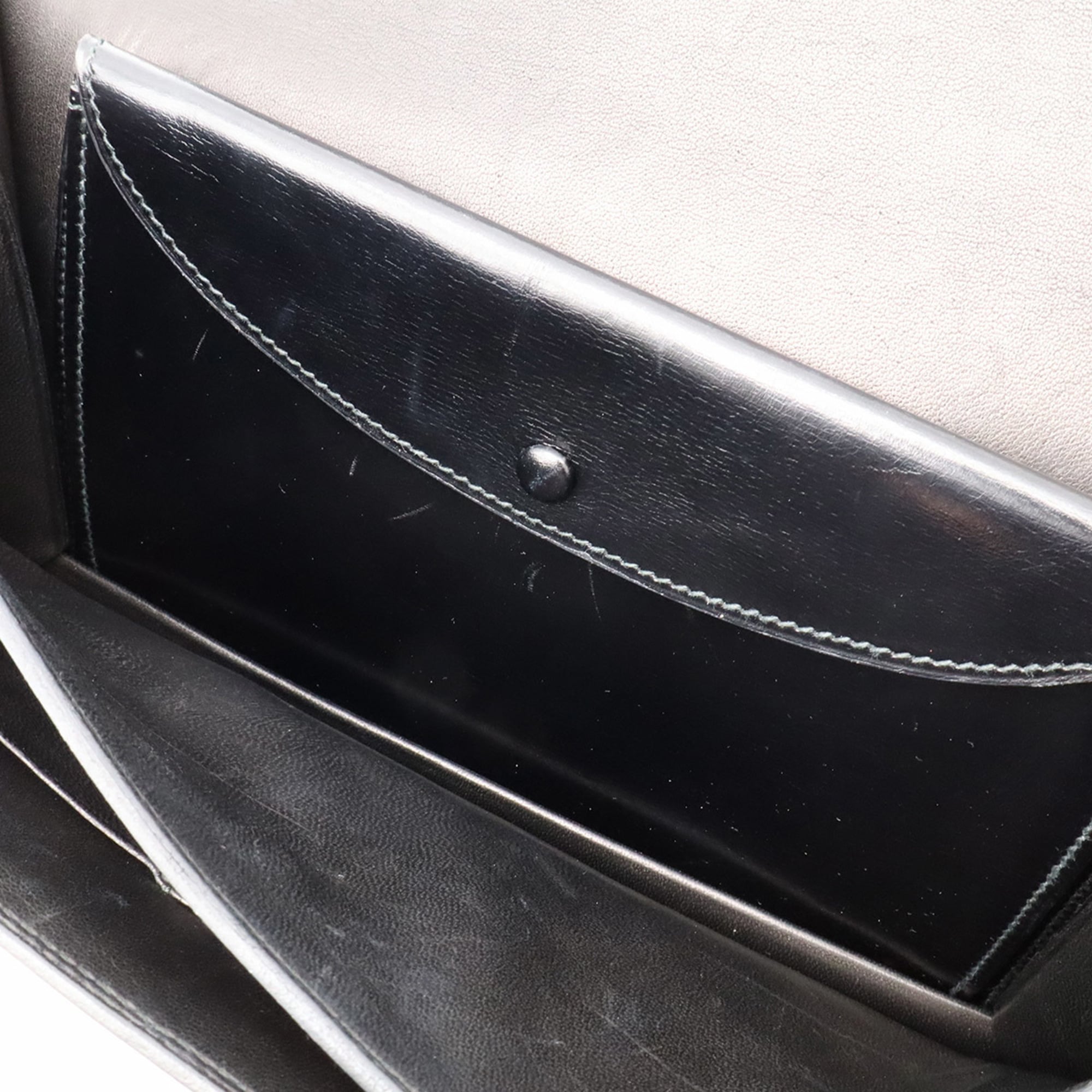 Hermes Black Box Calf Leather Shoulder Bag (Pre-Owned)