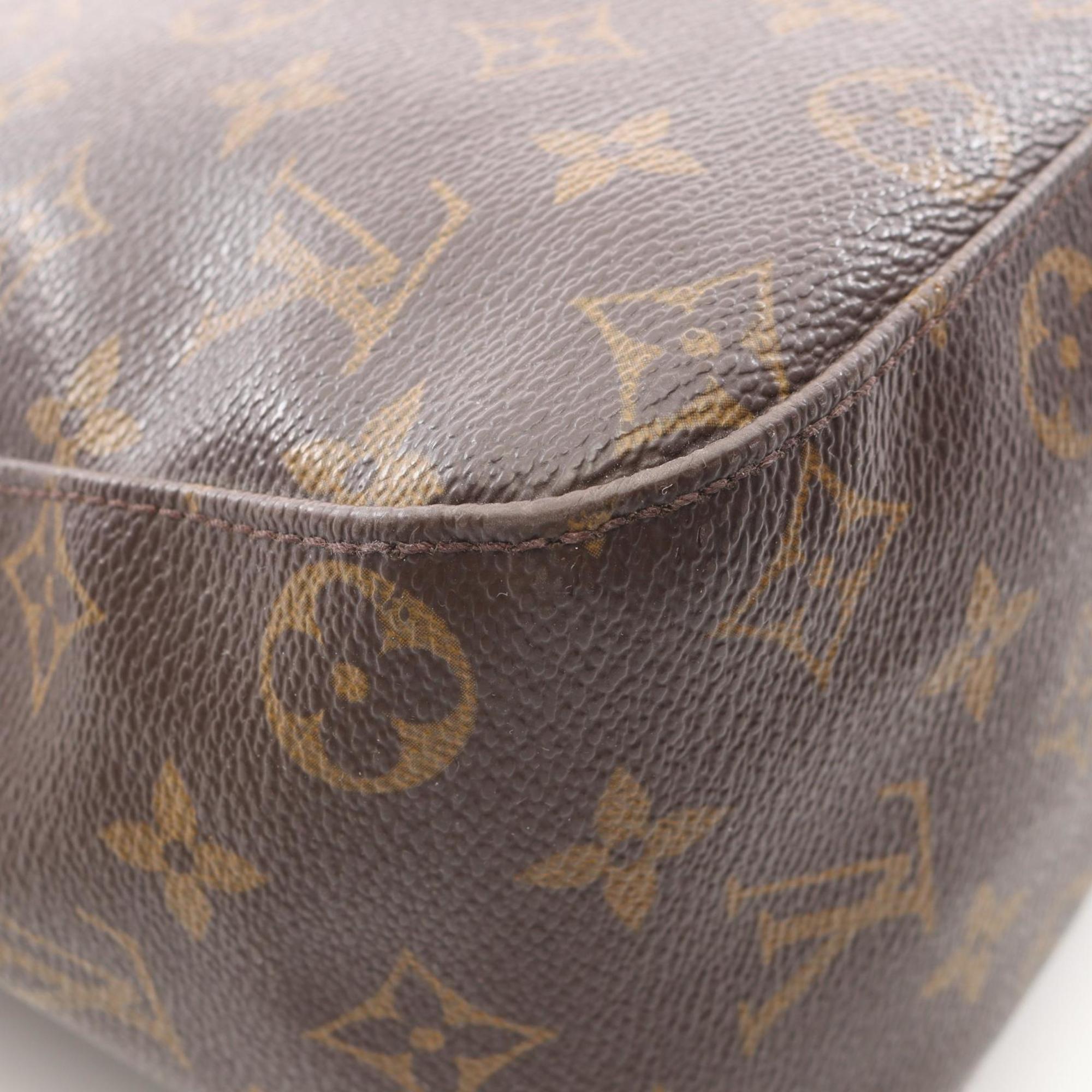Louis Vuitton Brown Monogram Coated Canvas Leather Handbag Shoulder Bag (Pre-Owned)