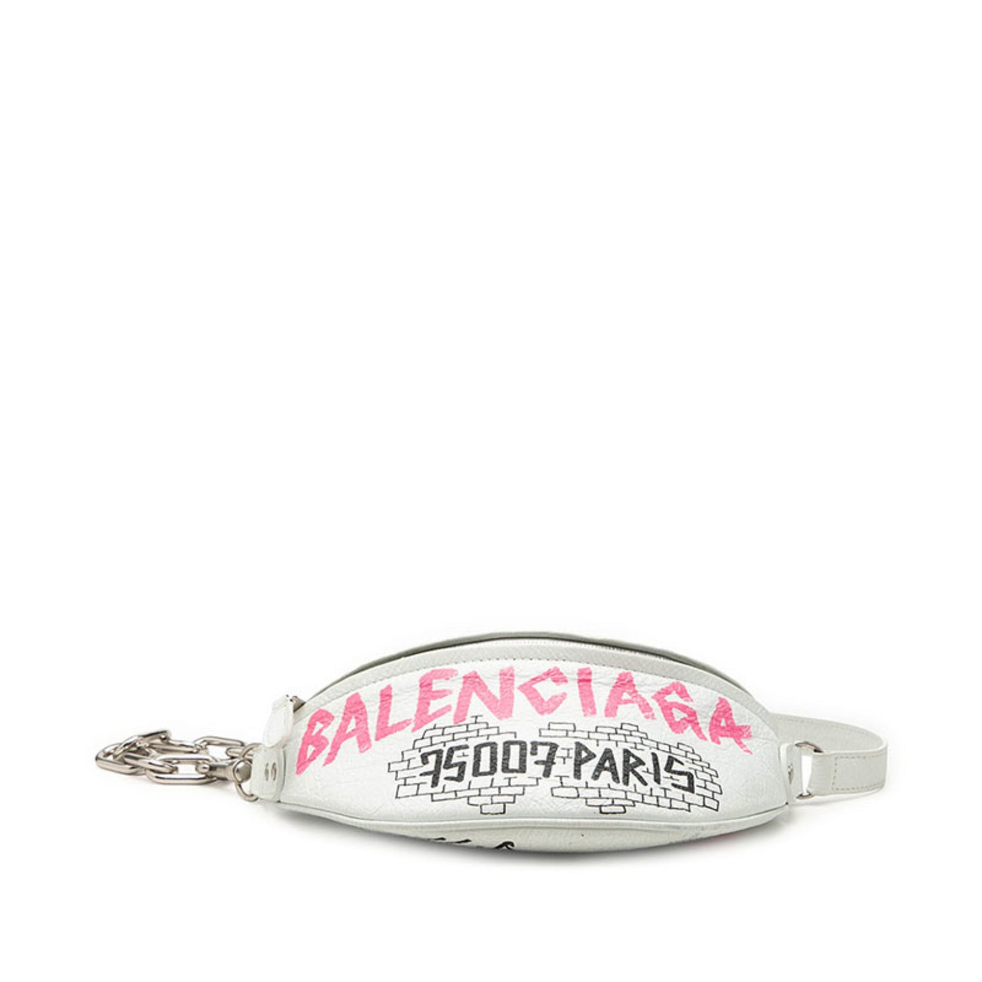 Balenciaga Black Pink White Leather Shoulder Bag (Pre-Owned)
