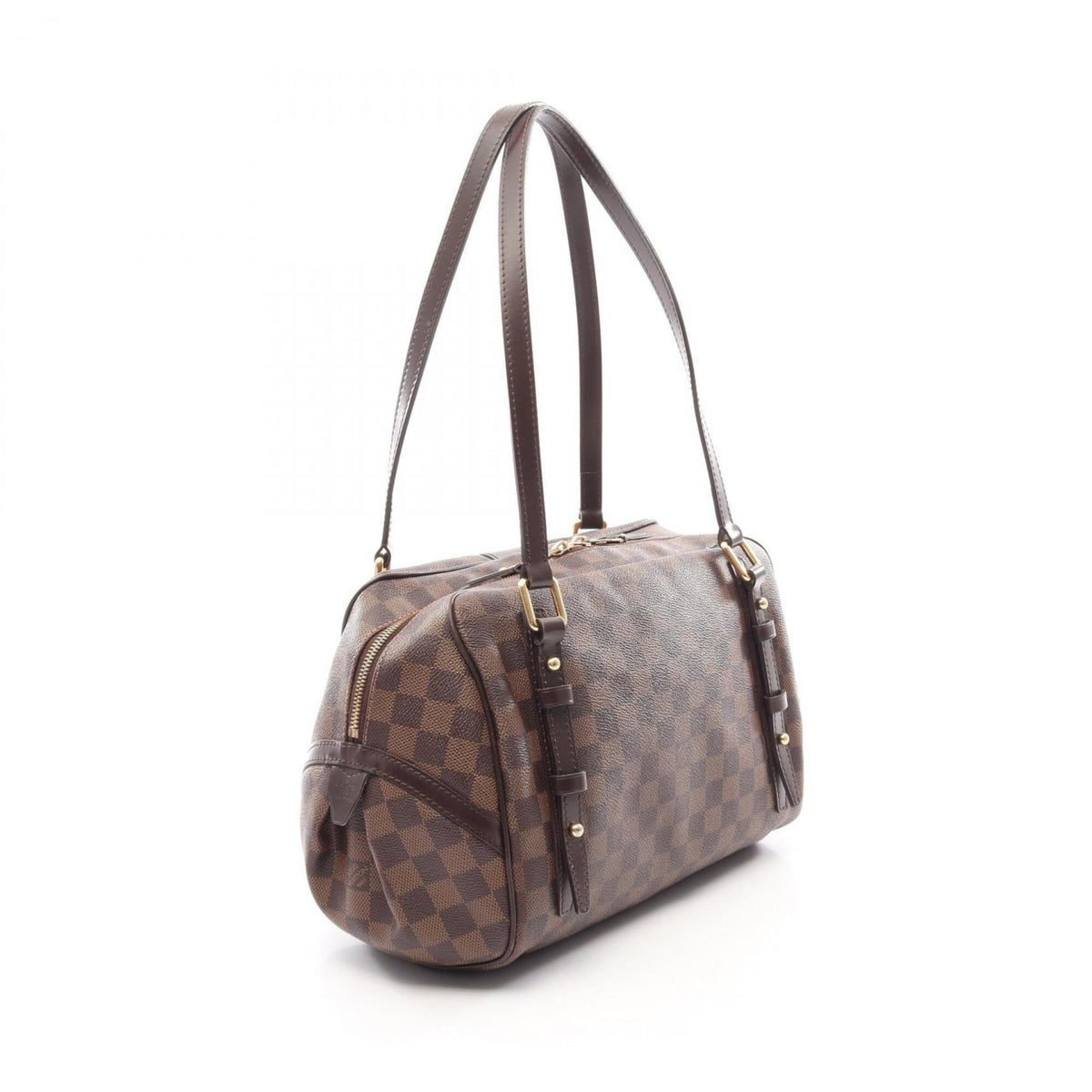 Louis Vuitton Brown Ebene Coated Canvas Leather Handbag Shoulder Bag (Pre-Owned)