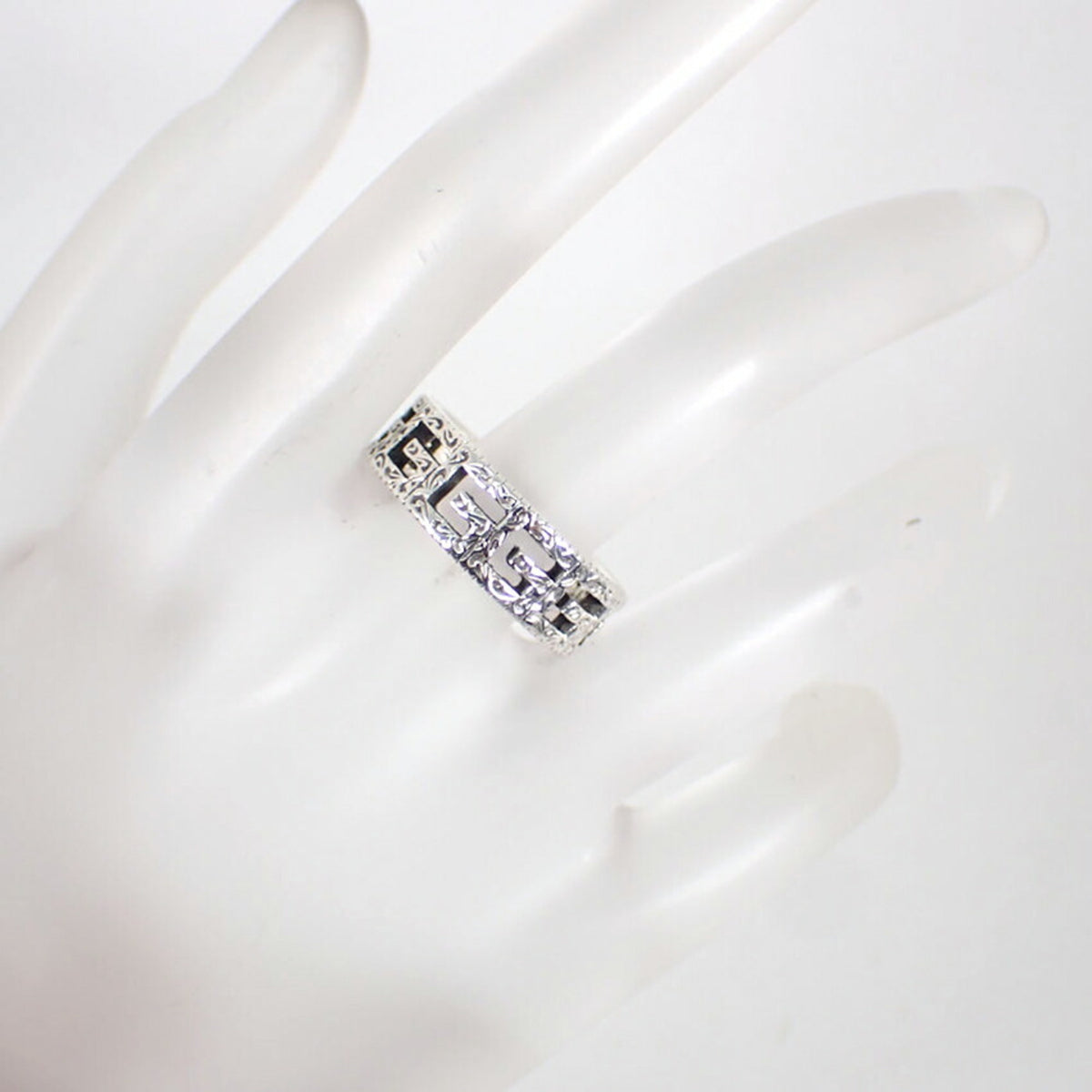 Gucci Sterling Silver 925 Band Ring (Pre-Owned)