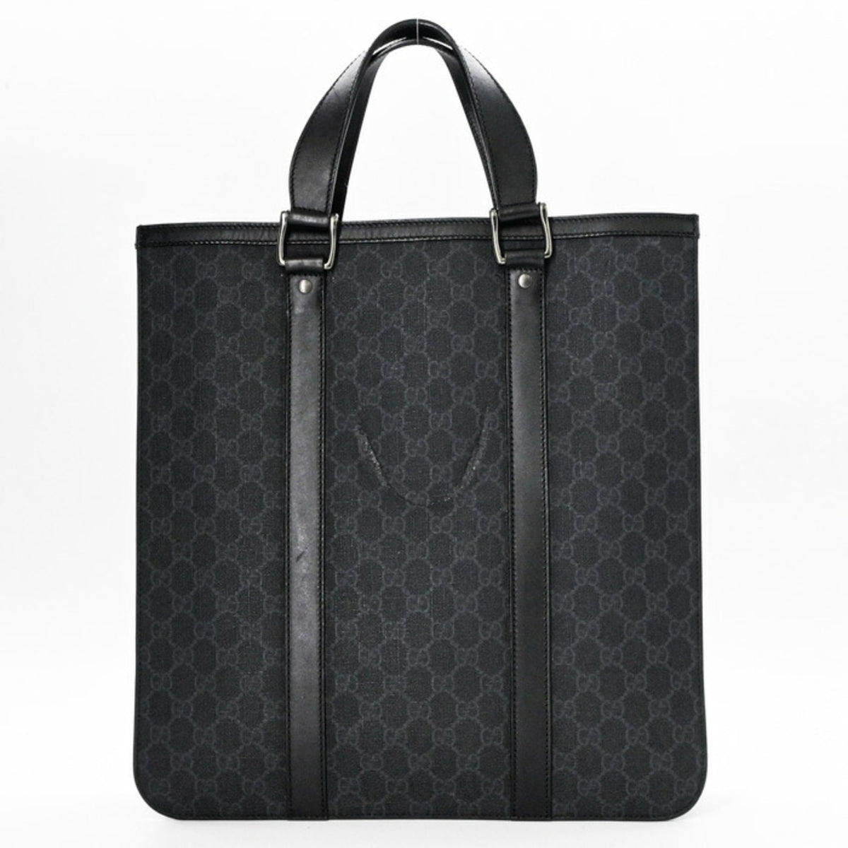 Gucci Gg Plus Black Gg Supreme Leather Tote Bag (Pre-Owned)