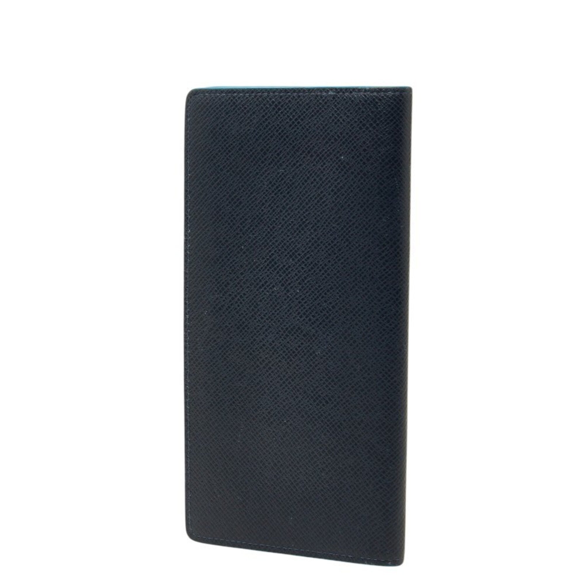 Louis Vuitton Blue Navy Blue Leather Long Bill Wallet (Bi-Fold) (Pre-Owned)