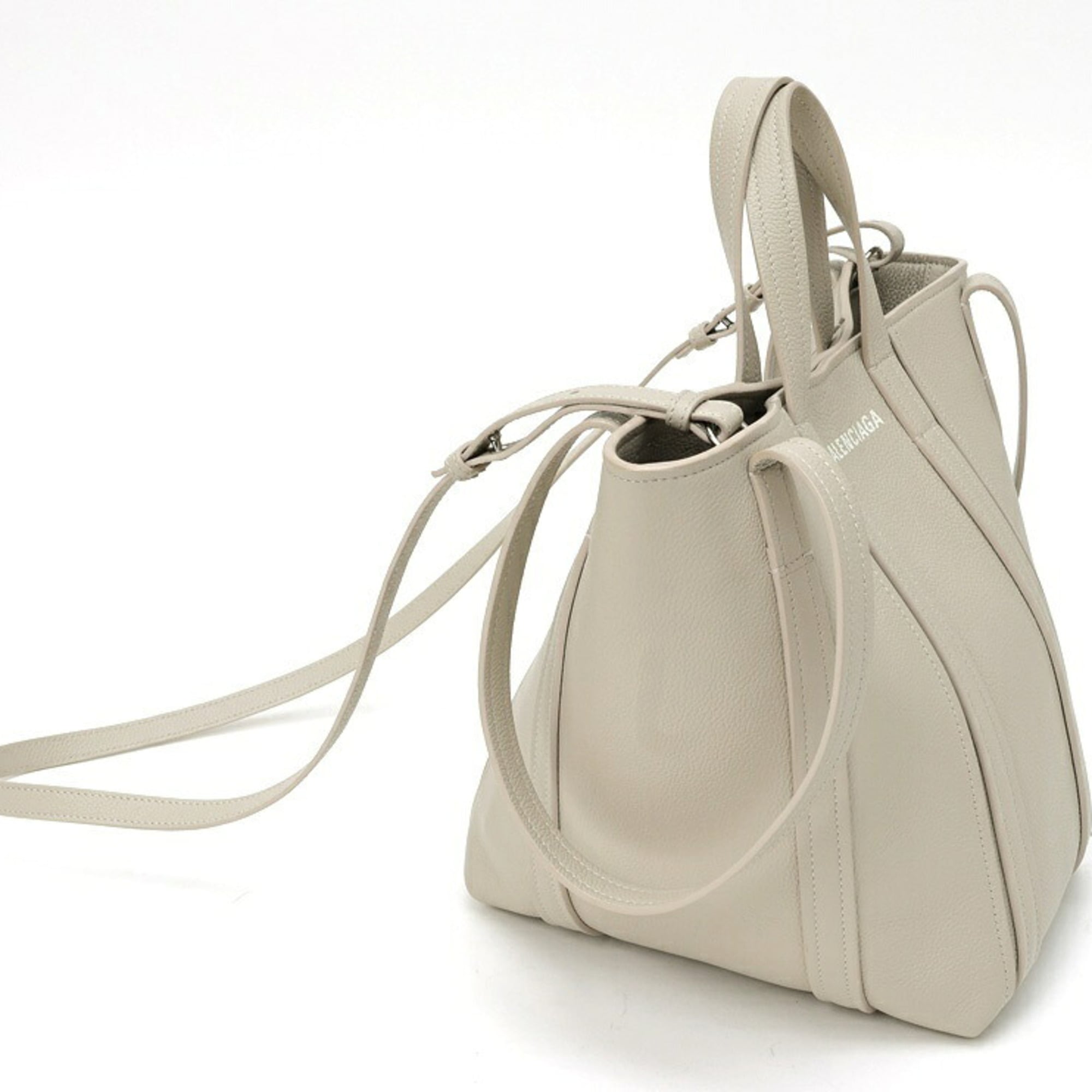 Balenciaga Grayish Leather Tote Bag (Pre-Owned)