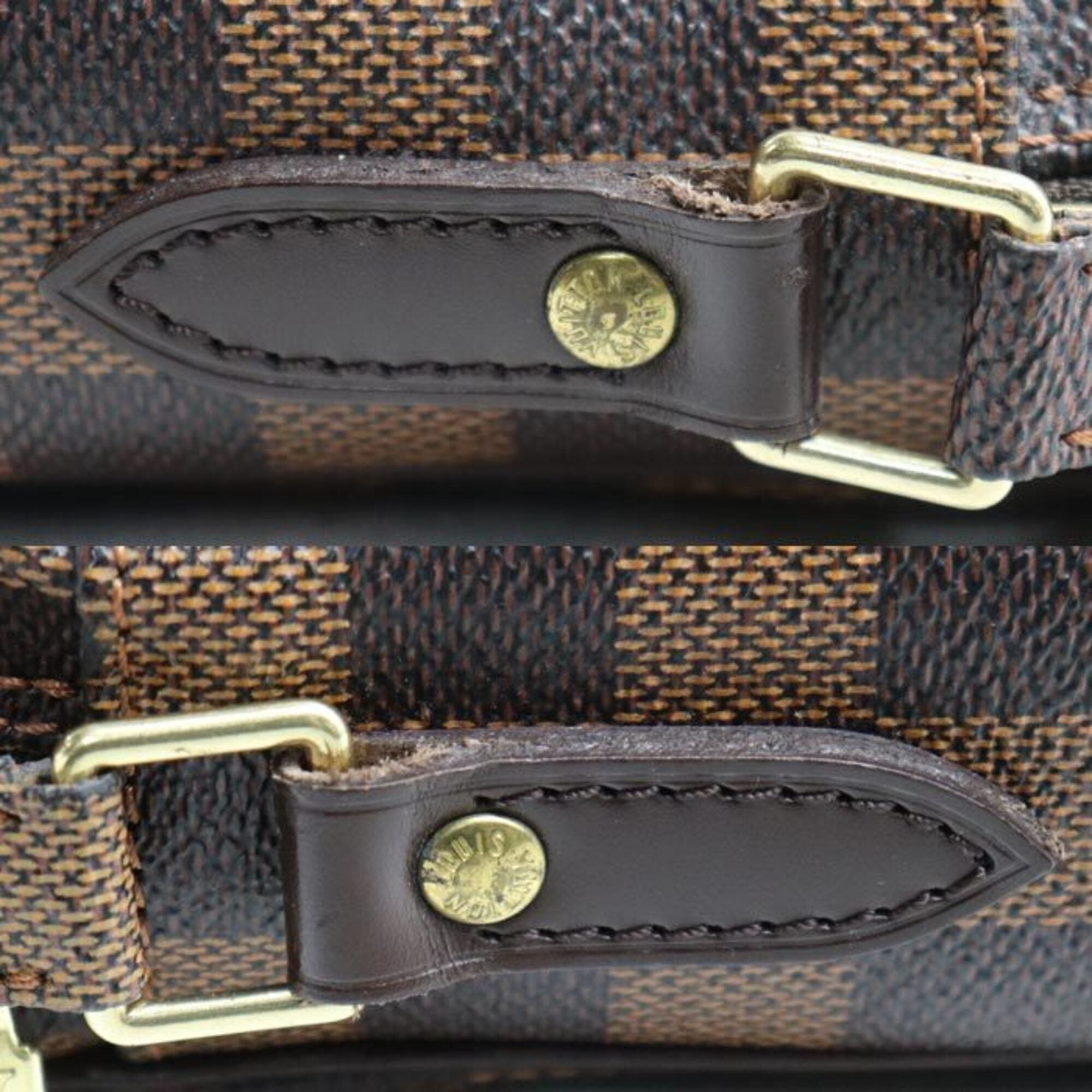 Louis Vuitton Gold Damier Canvas Shoulder Bag (Pre-Owned)