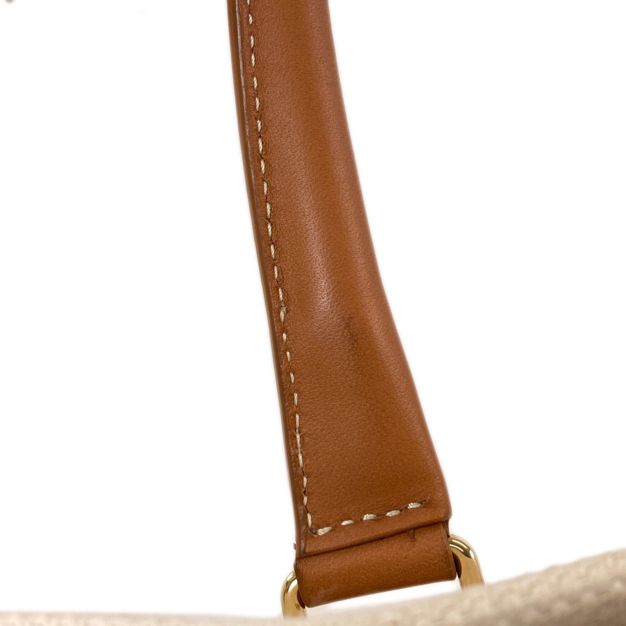 Celine Brown White Canvas Handbag (Pre-Owned)