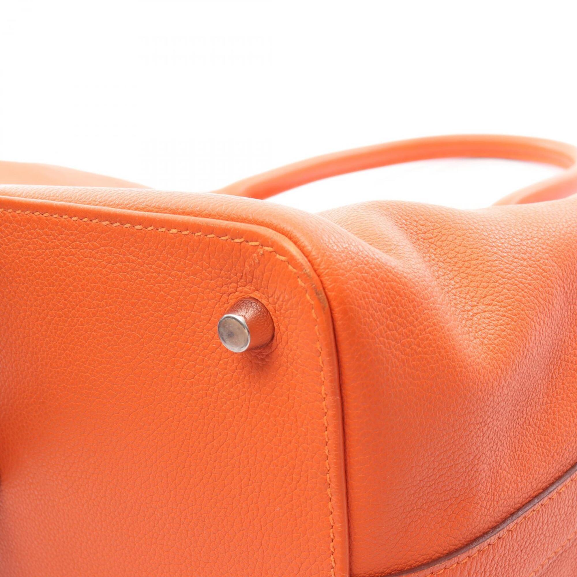 Hermes Orange Evercalf Leather Handbag (Pre-Owned)