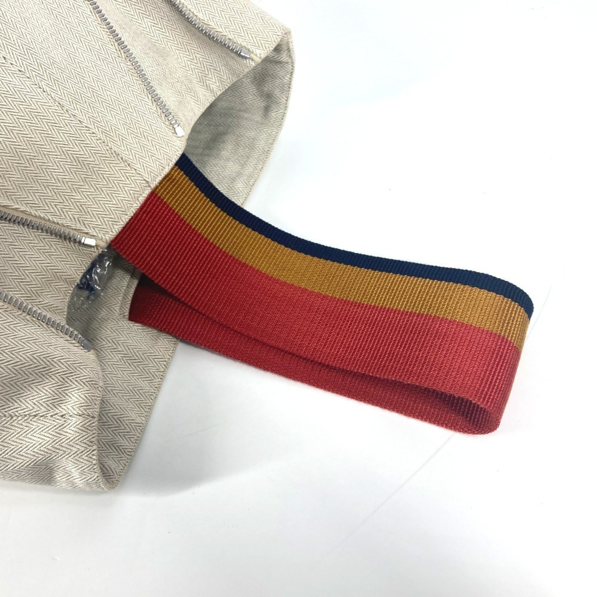 Hermes Beige Canvas Shoulder Bag (Pre-Owned)