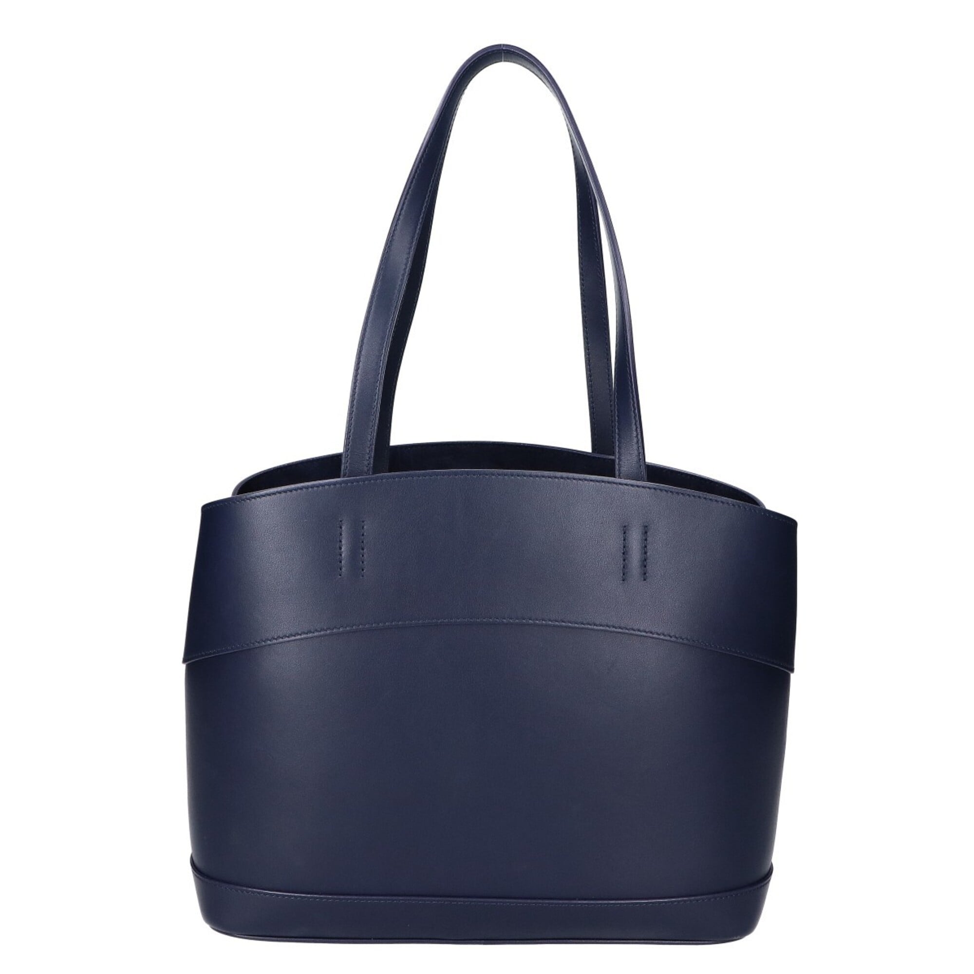 Salvatore Ferragamo Navy Leather Tote Bag (Pre-Owned)