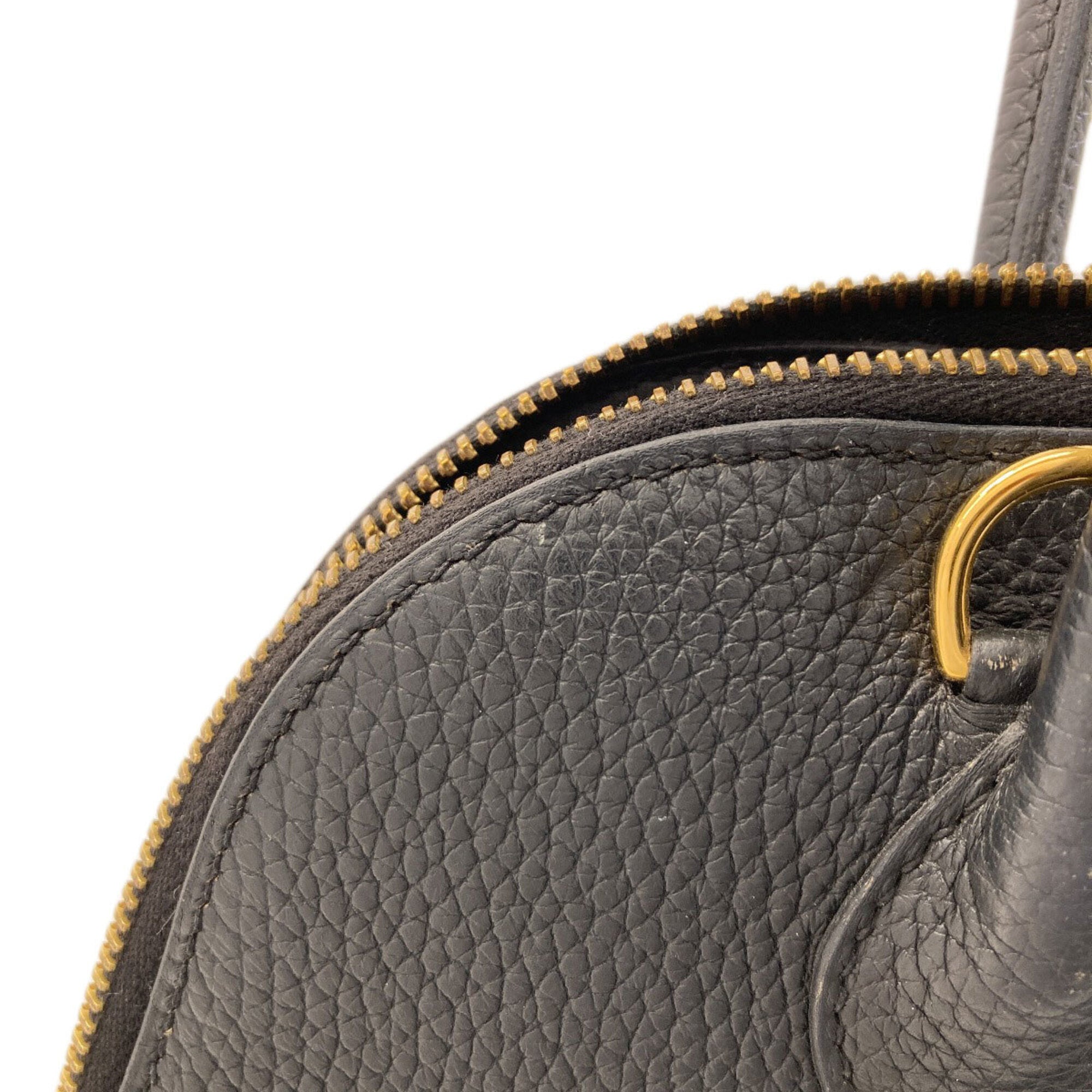 Hermes Black Taurillon Clemence Leather Handbag (Pre-Owned)