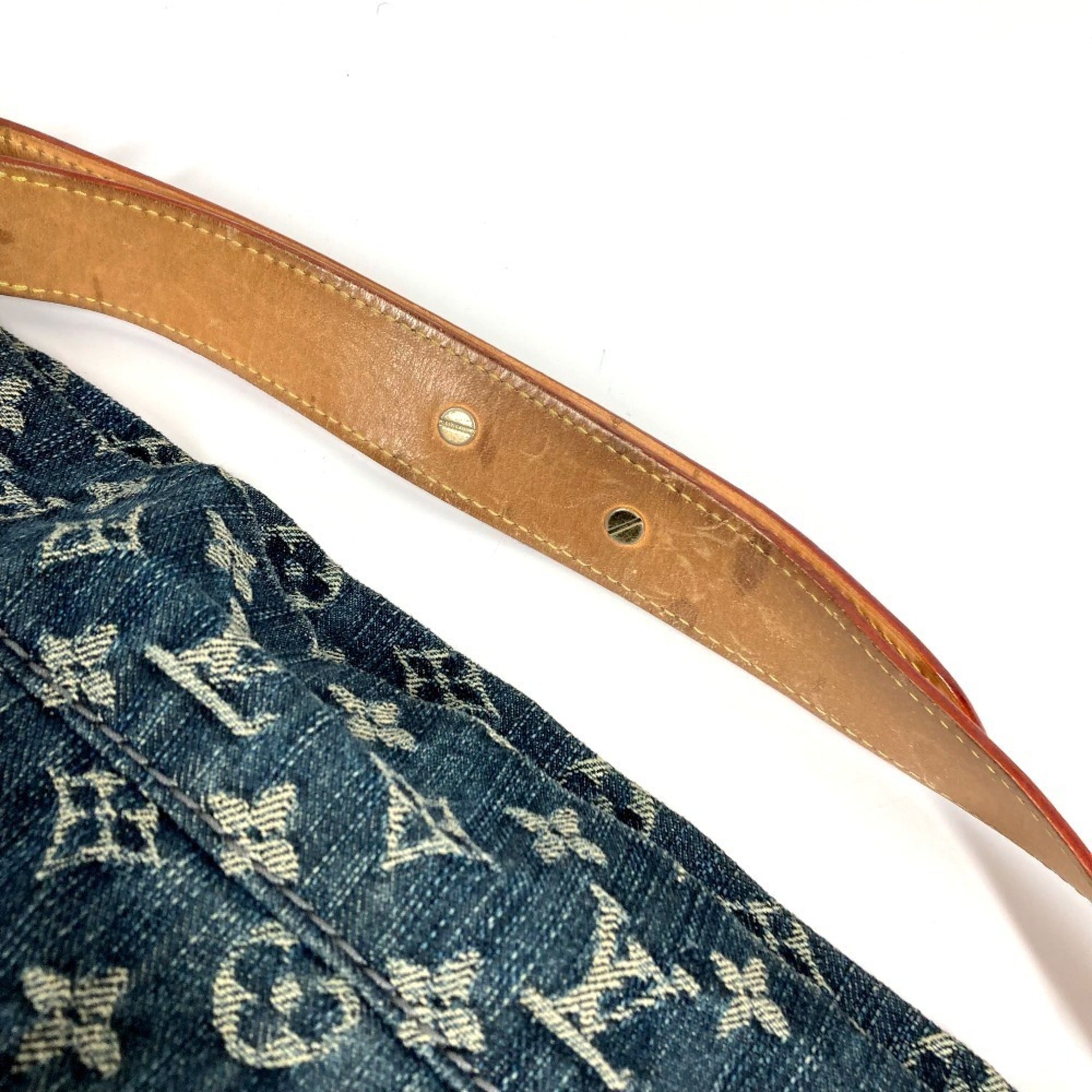 Louis Vuitton Monogram Denim Blue Monogram Denim Shoulder Bag Tote Bag (Pre-Owned)