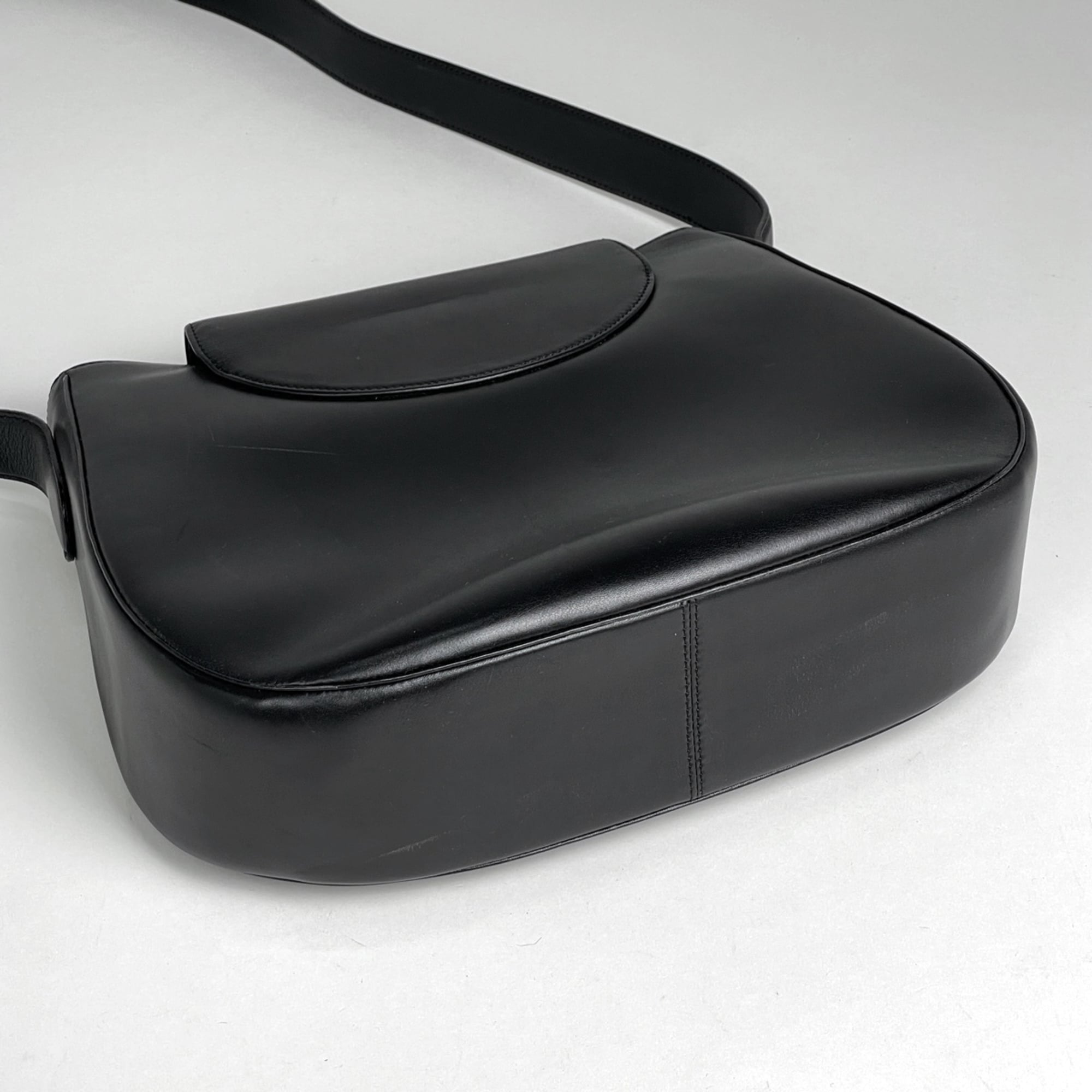 Cartier Panthère Black Leather Shoulder Bag (Pre-Owned)