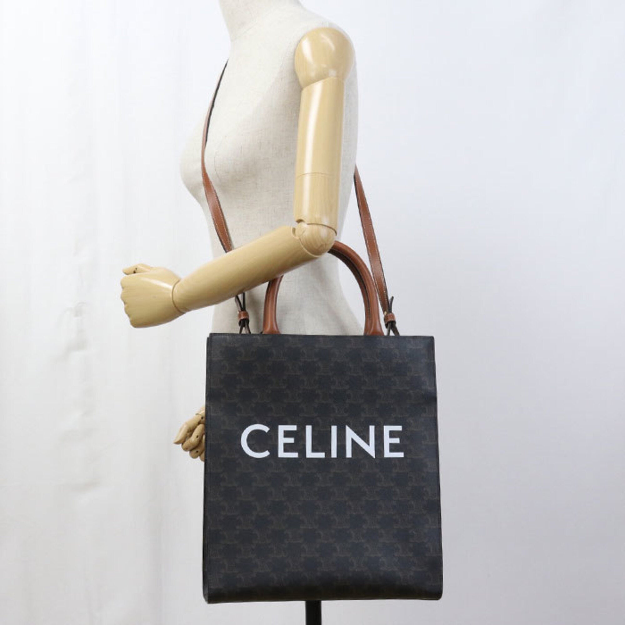 Celine Brown Pvc Tote Bag (Pre-Owned)