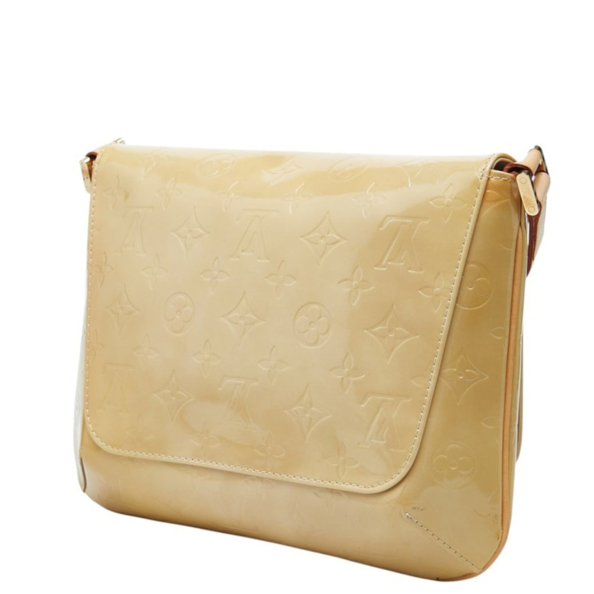 Louis Vuitton Monogram Vernis Beige Patent Leather Shoulder Bag (Pre-Owned)
