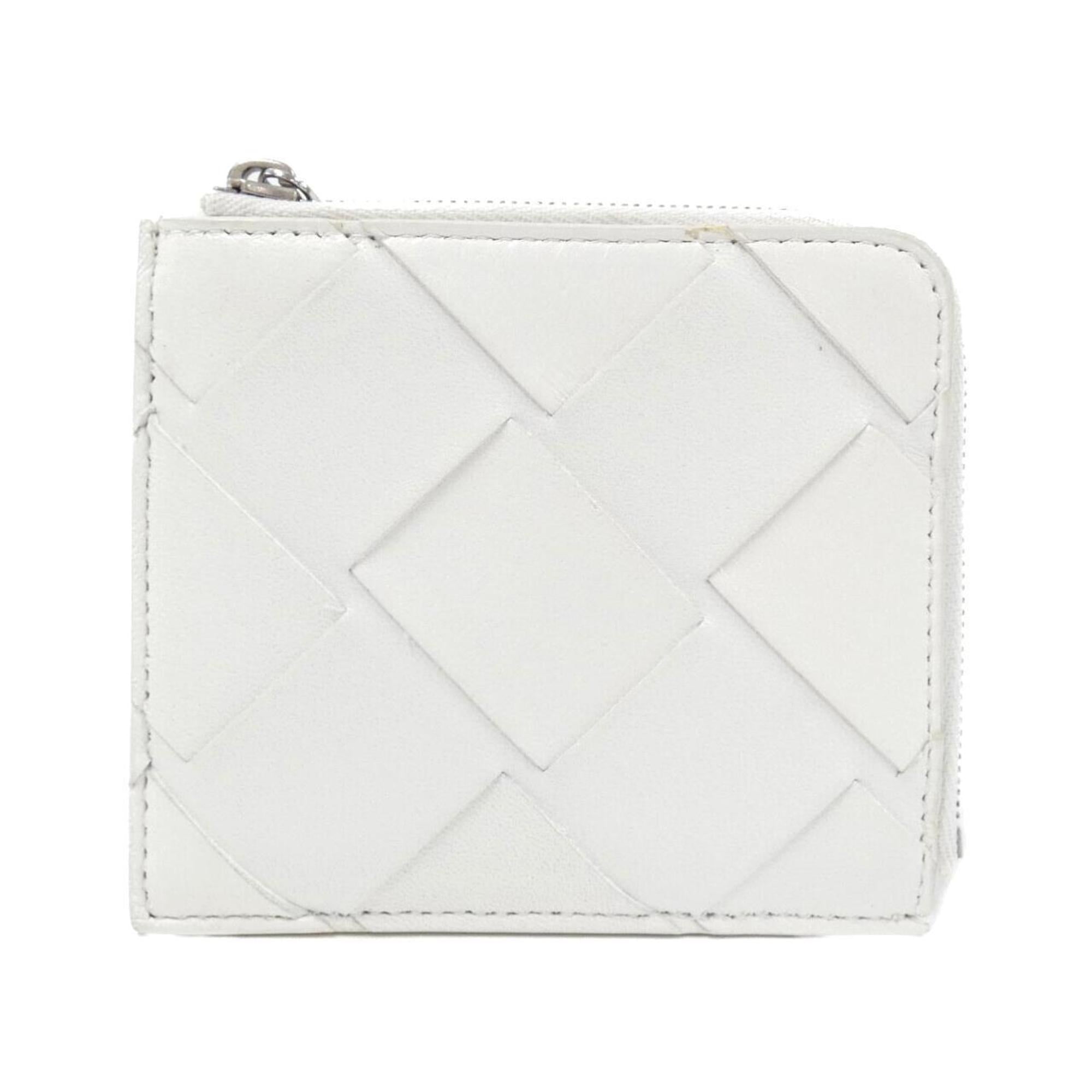 Bottega Veneta White Leather Wallet (Bi-Fold) (Pre-Owned)