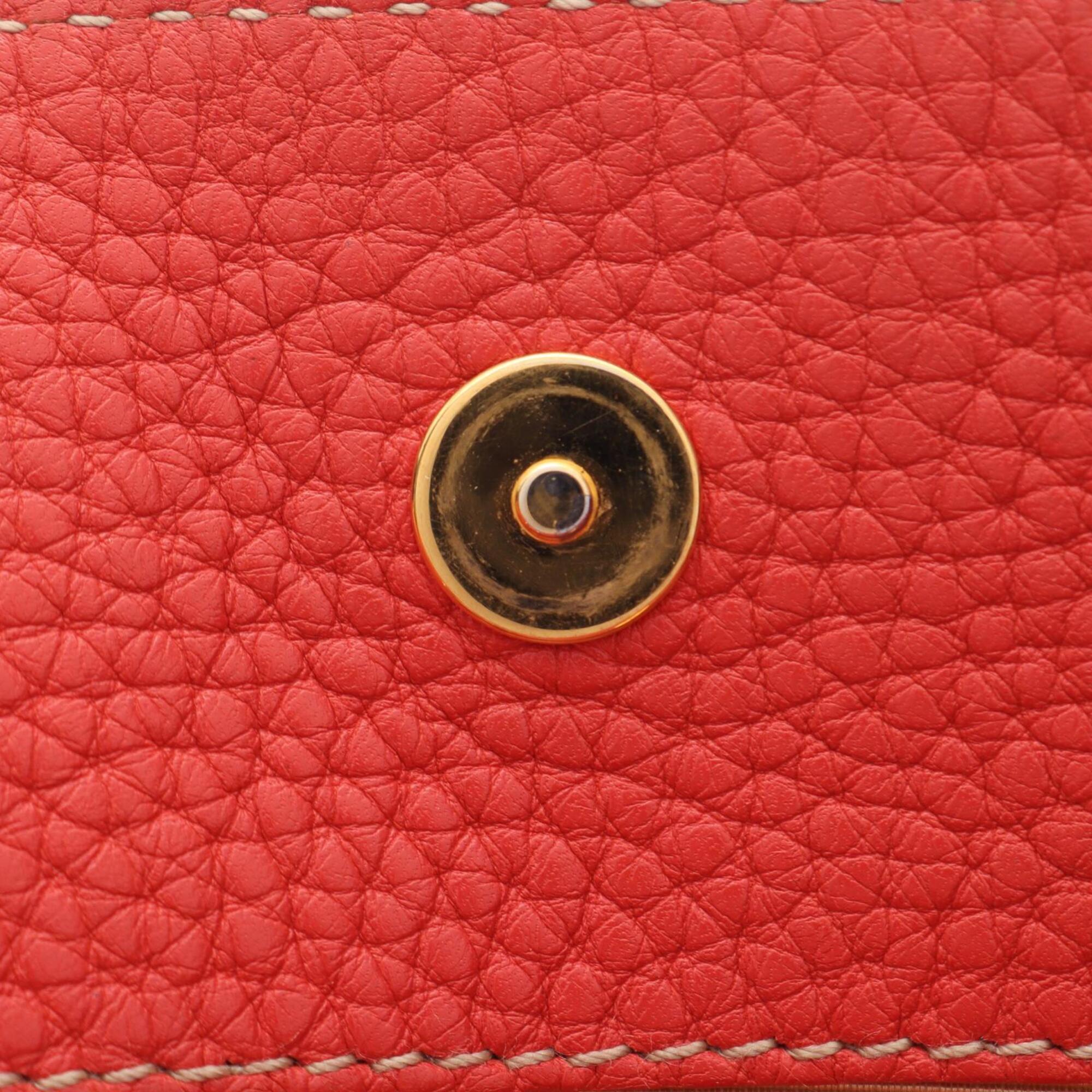 Bvlgari Beige Pink Canvas Leather Handbag (Pre-Owned)