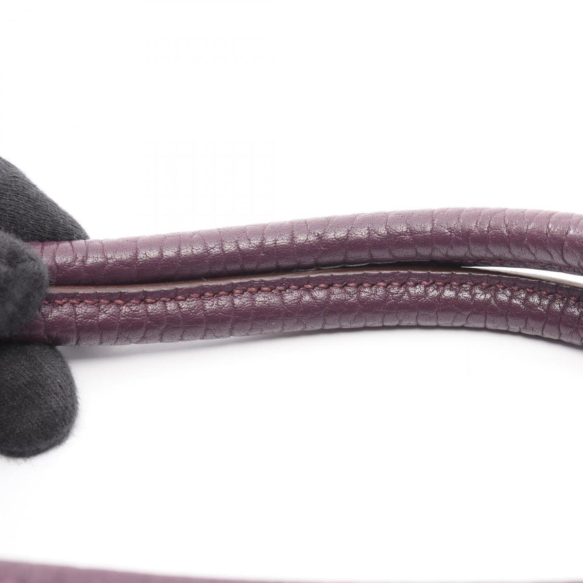 Hermes Cassis Purple Fjord Leather Handbag Tote Bag (Pre-Owned)