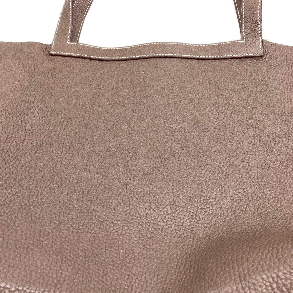 Hermes Grayish Taurillon Clemence Leather Tote Bag (Pre-Owned)