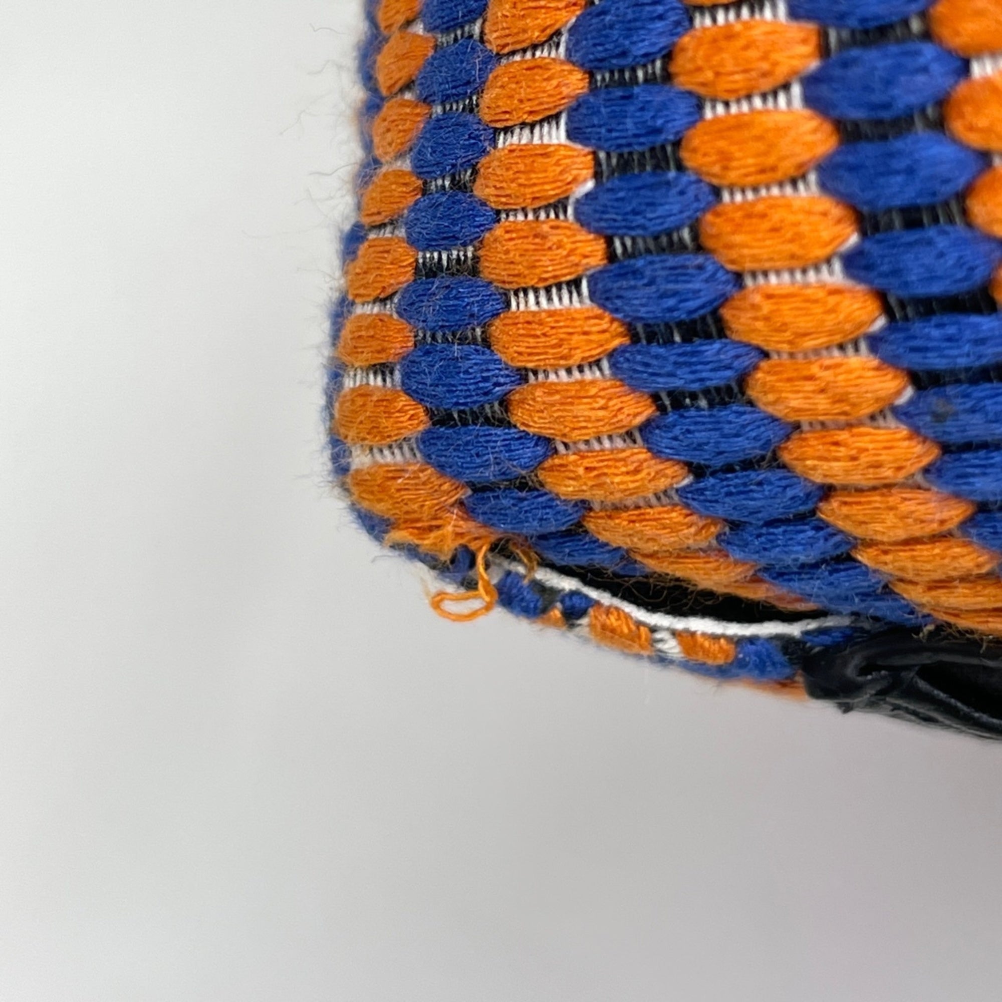 Celine Blue Multi-Color Orange Fabric Leather Shoulder Bag (Pre-Owned)