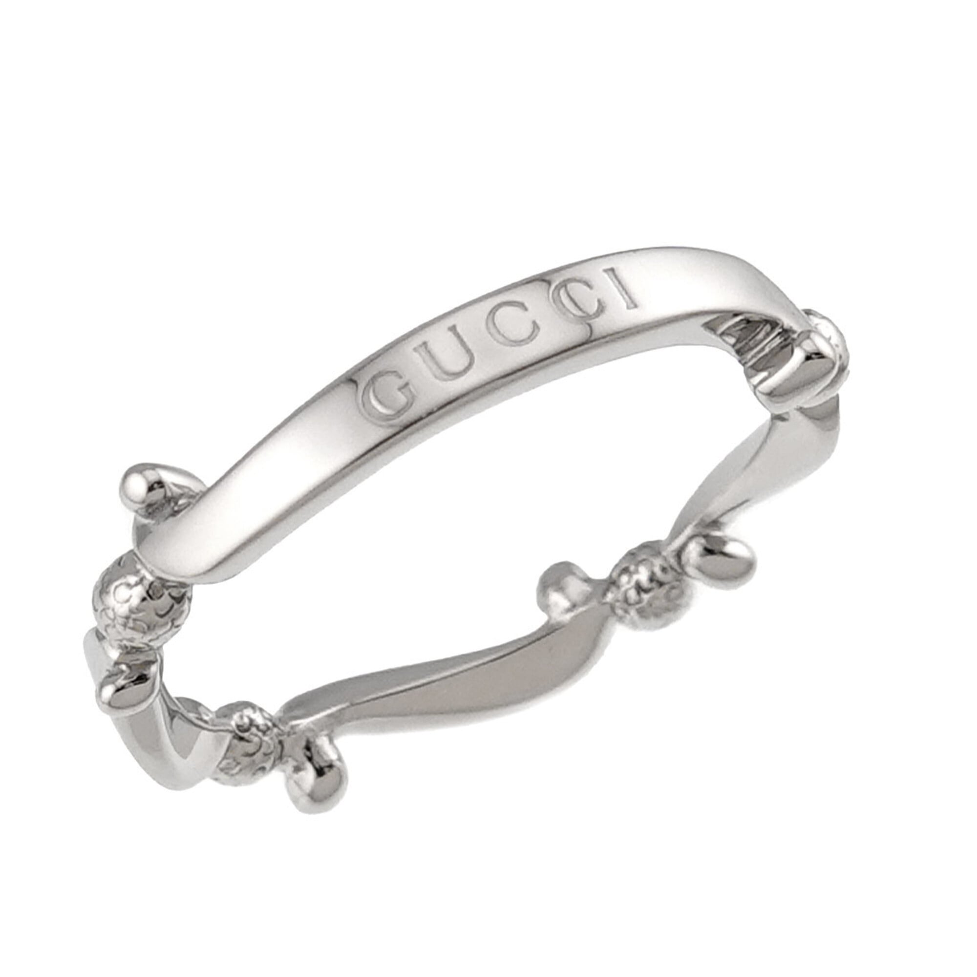 Gucci Platinum 950 Band Ring (Pre-Owned)