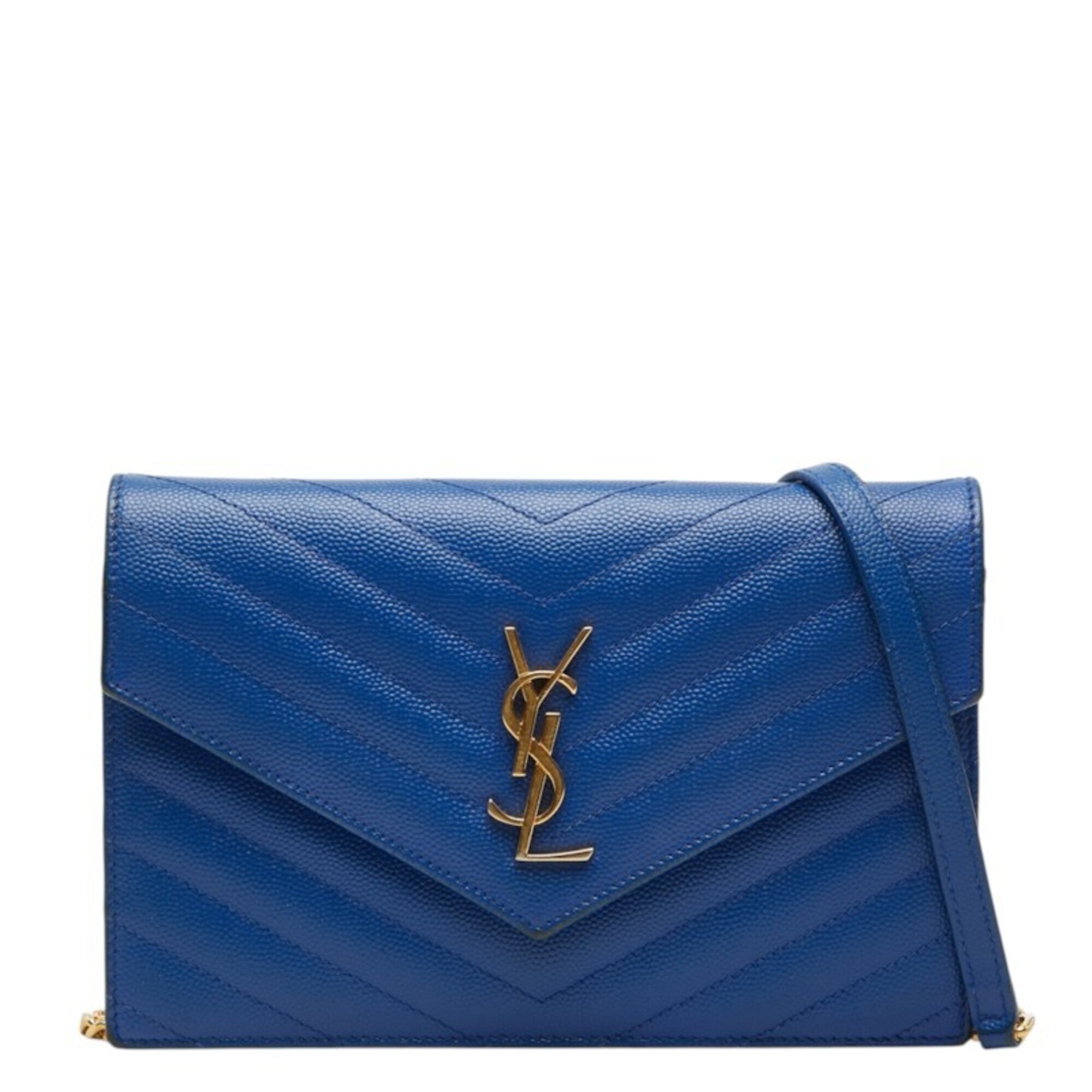 Saint Laurent Blue Leather Shoulder Bag (Pre-Owned)