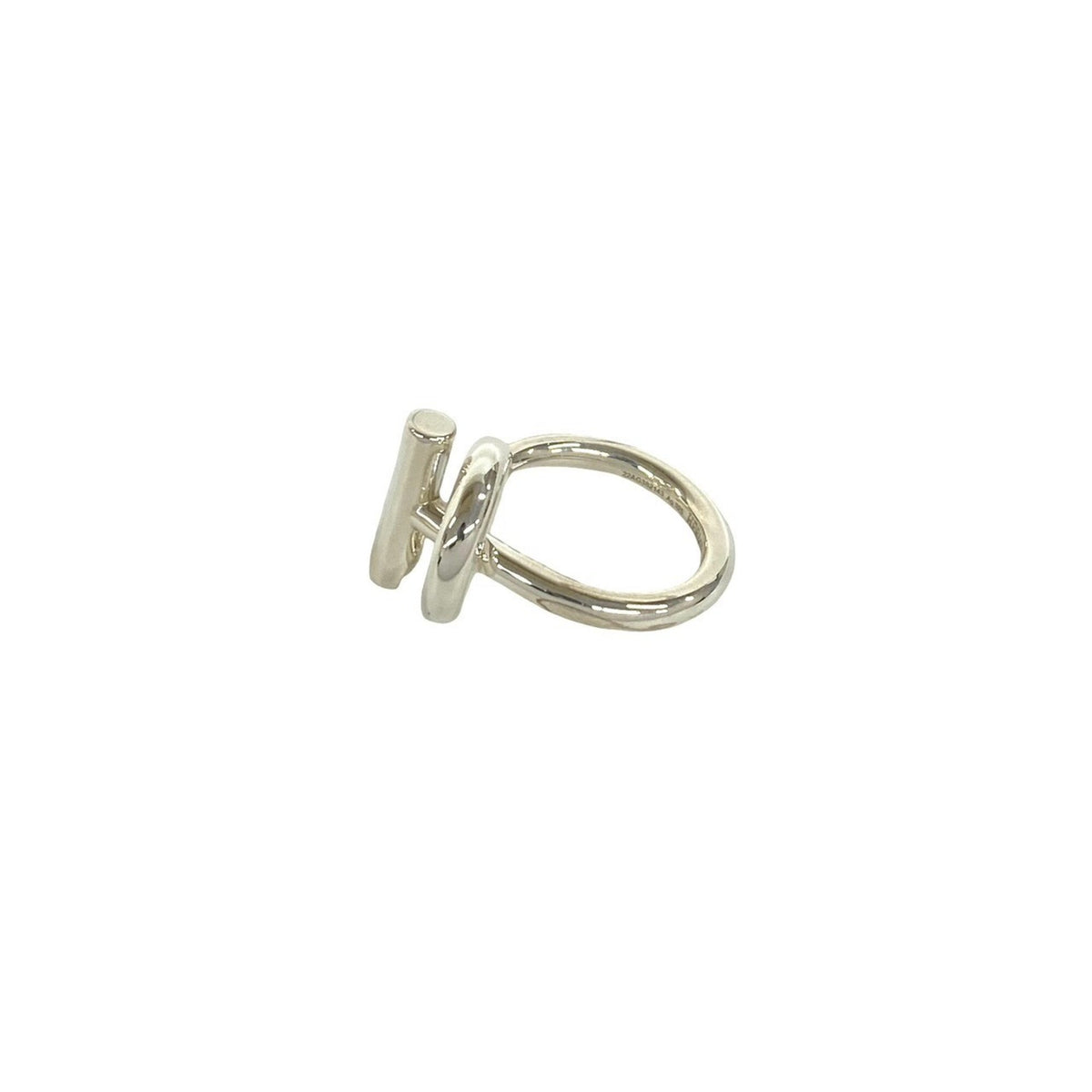 Hermes Silver Silver 925 Band Ring (Pre-Owned)
