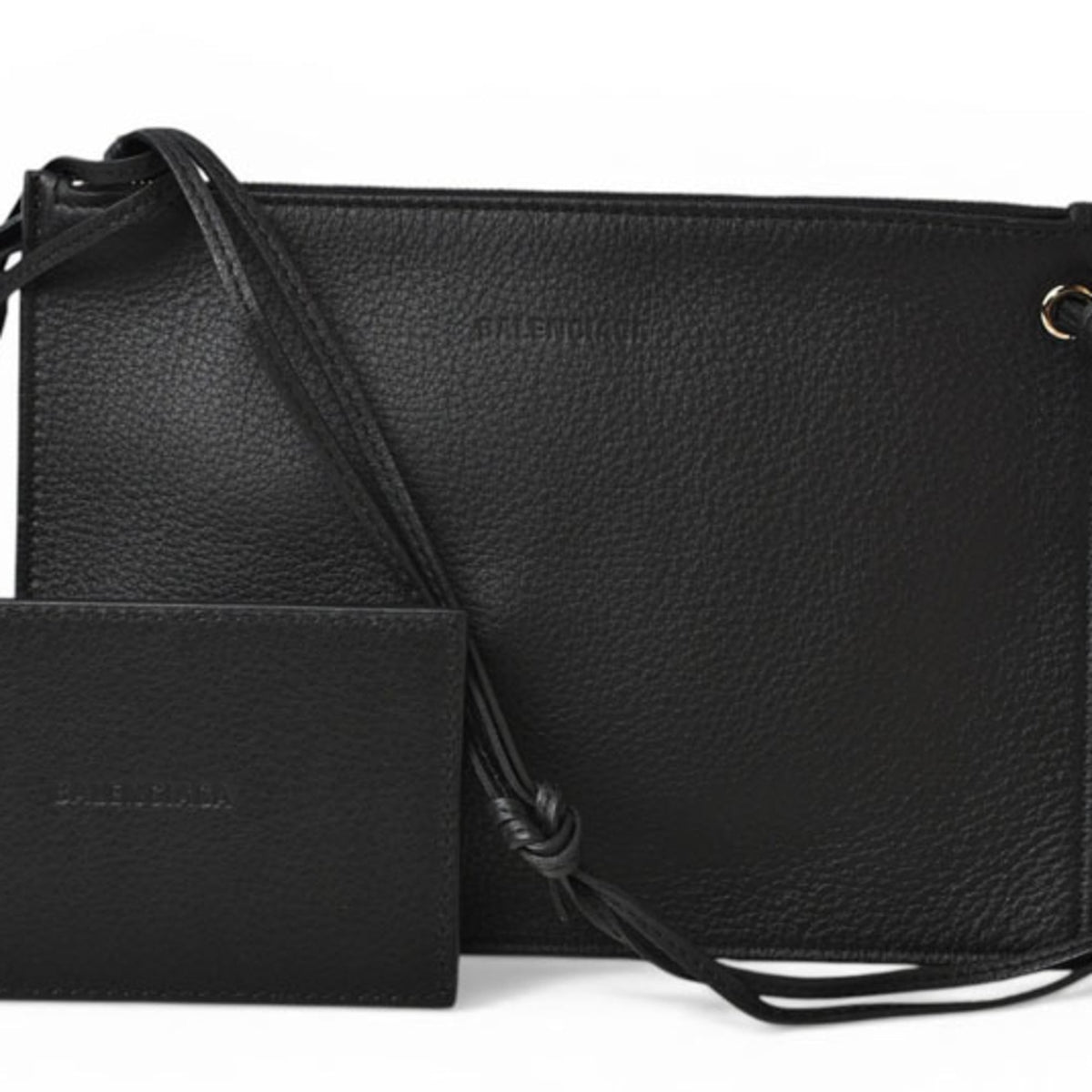 Balenciaga Black Leather Pouch (Pre-Owned)