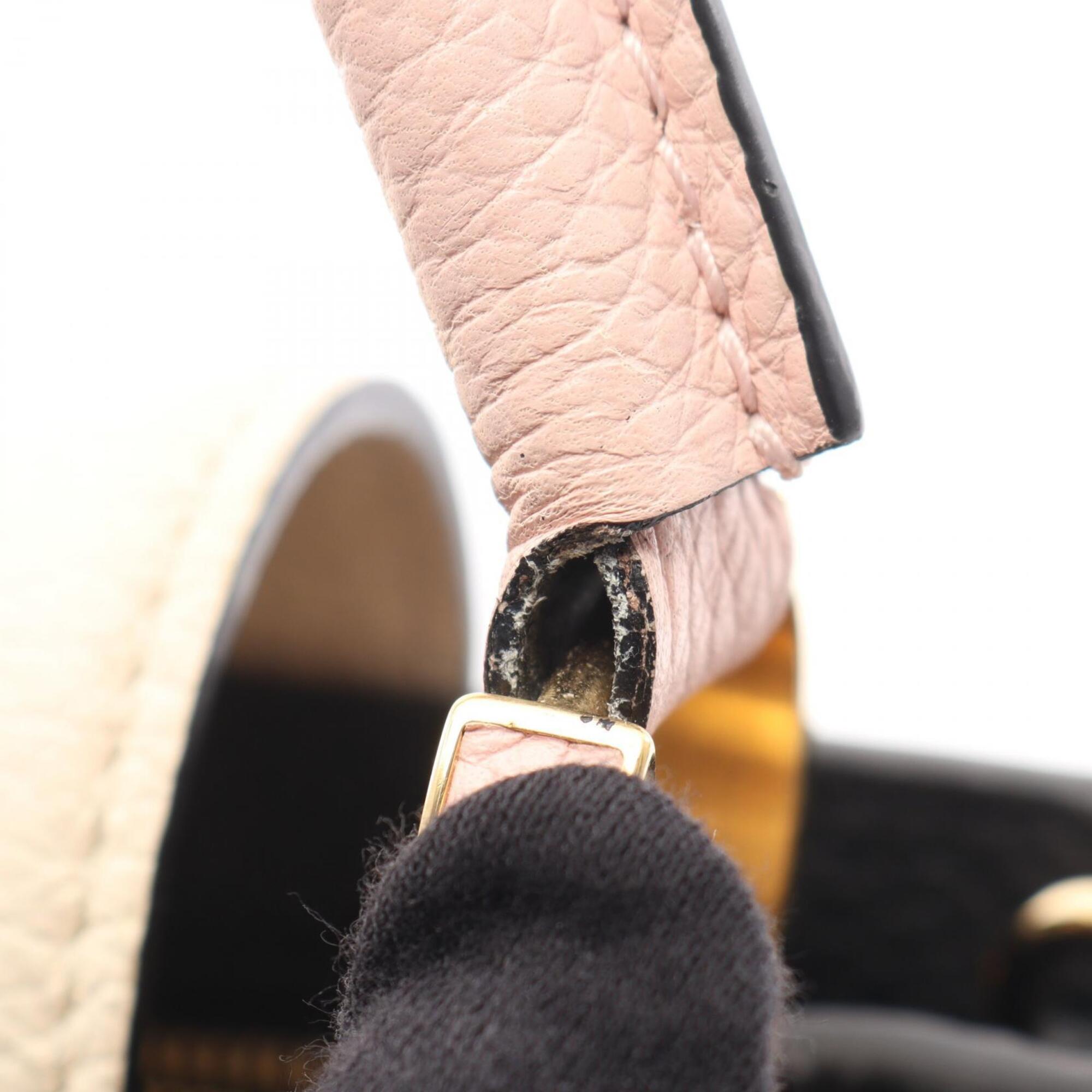 Louis Vuitton Black Ivory Pink Leather Handbag (Pre-Owned)