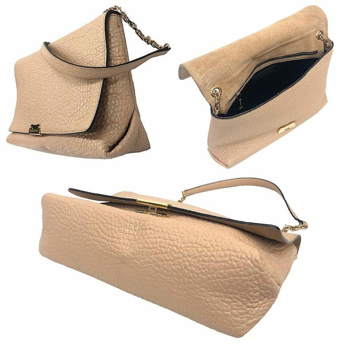 Burberry Beige Leather Shoulder Bag (Pre-Owned)