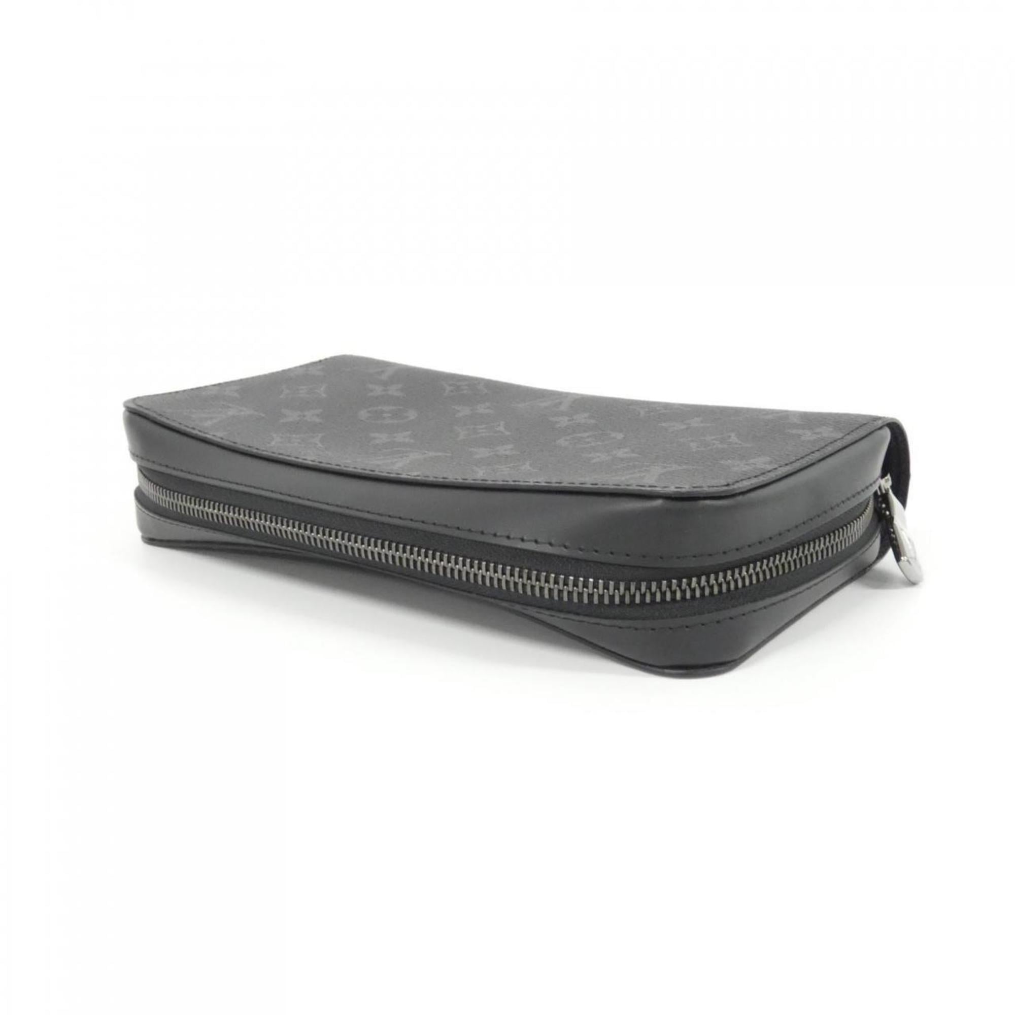 Louis Vuitton Black Coated Canvas Long Wallet (Bi-Fold) (Pre-Owned)