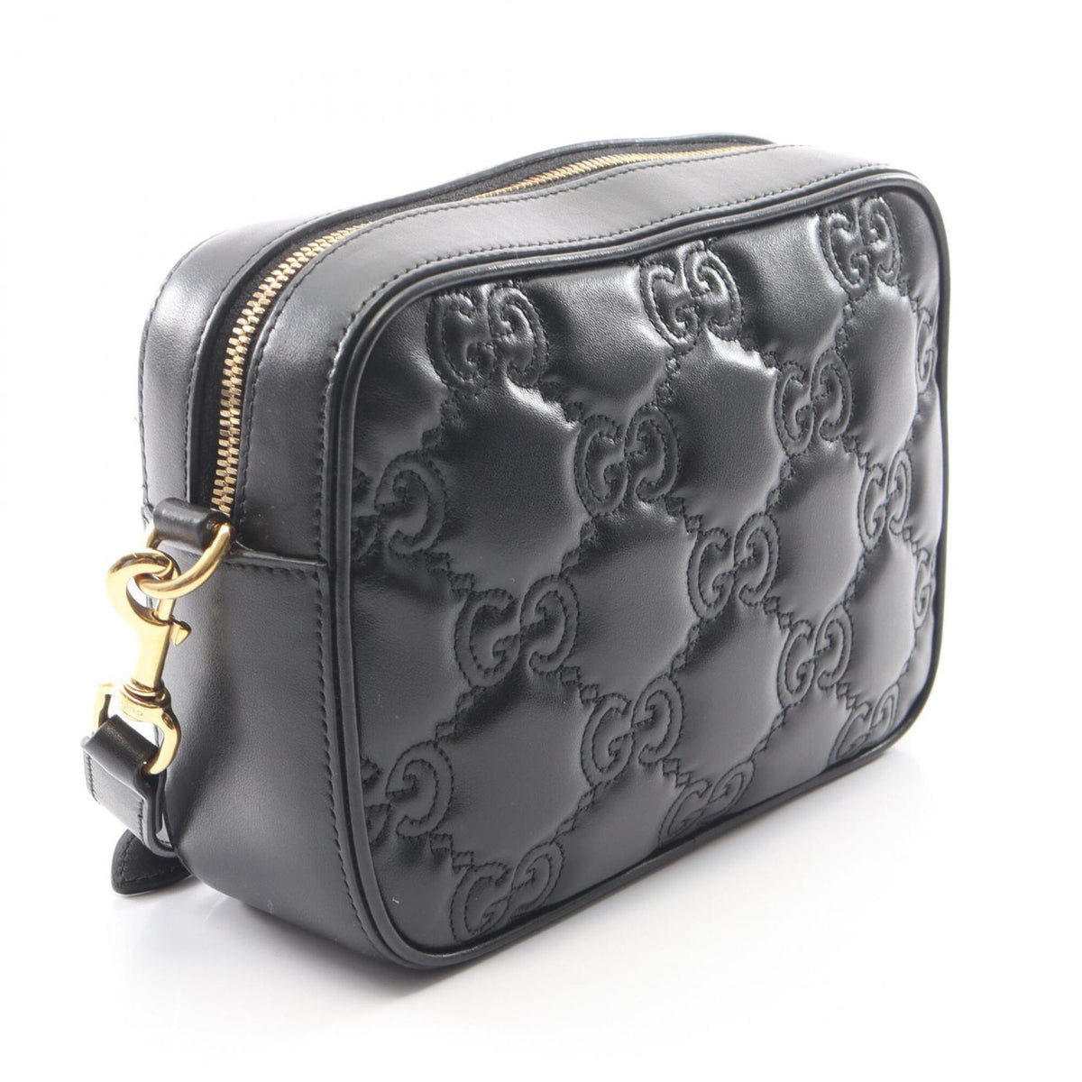 Gucci Black Leather Handbag Shoulder Bag (Pre-Owned)
