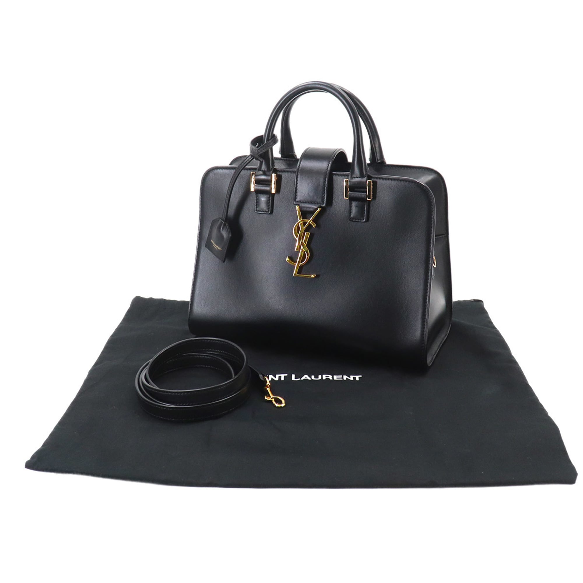 Saint Laurent Black Leather Handbag (Pre-Owned)