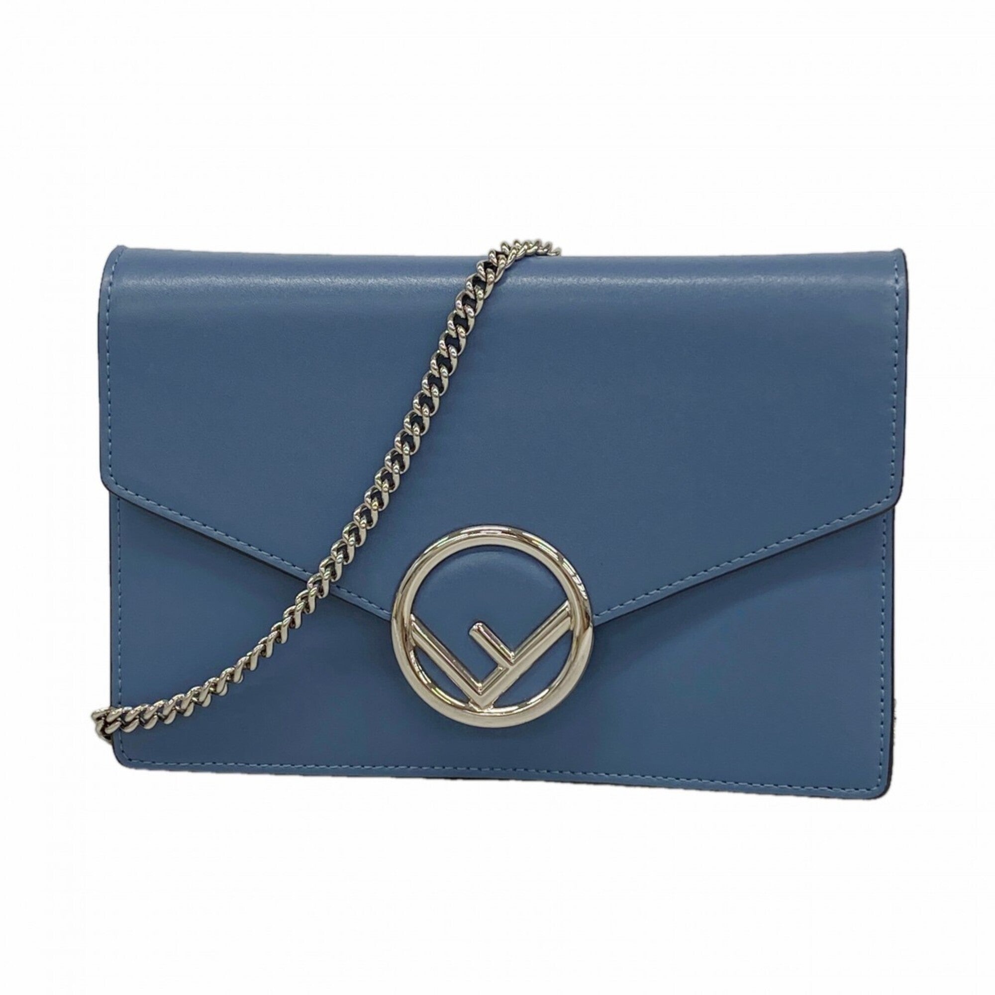 Fendi Blue Leather Shoulder Bag (Pre-Owned)