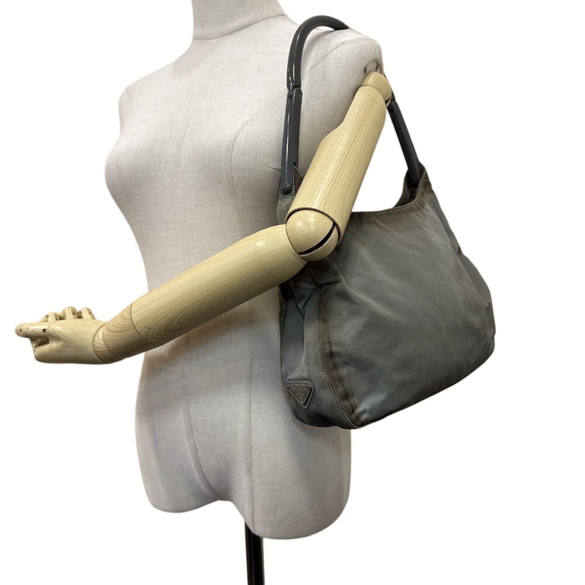 Prada Green Canvas Handbag (Pre-Owned)