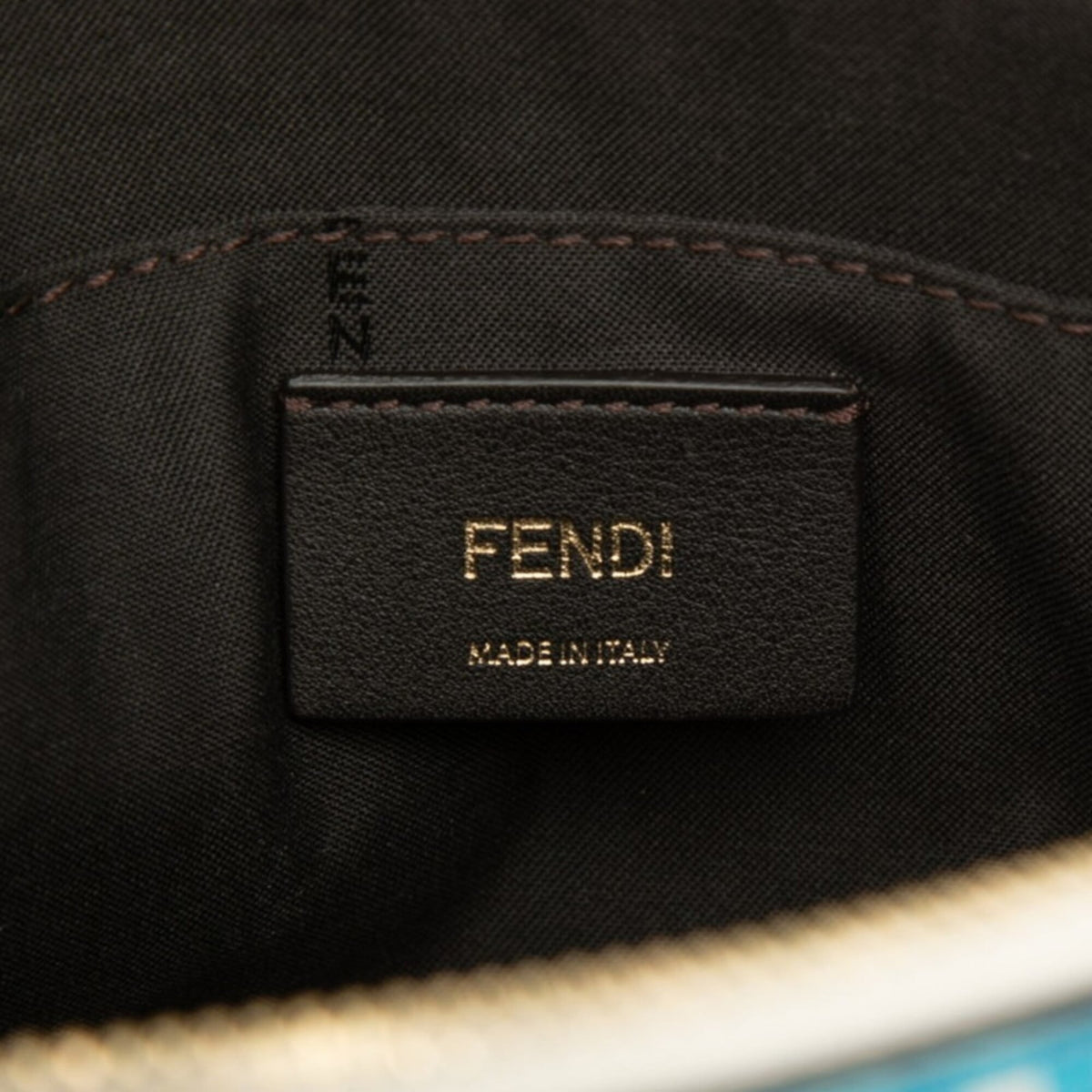 Fendi Blue White Pvc Leather Handbag Shoulder Bag (Pre-Owned)