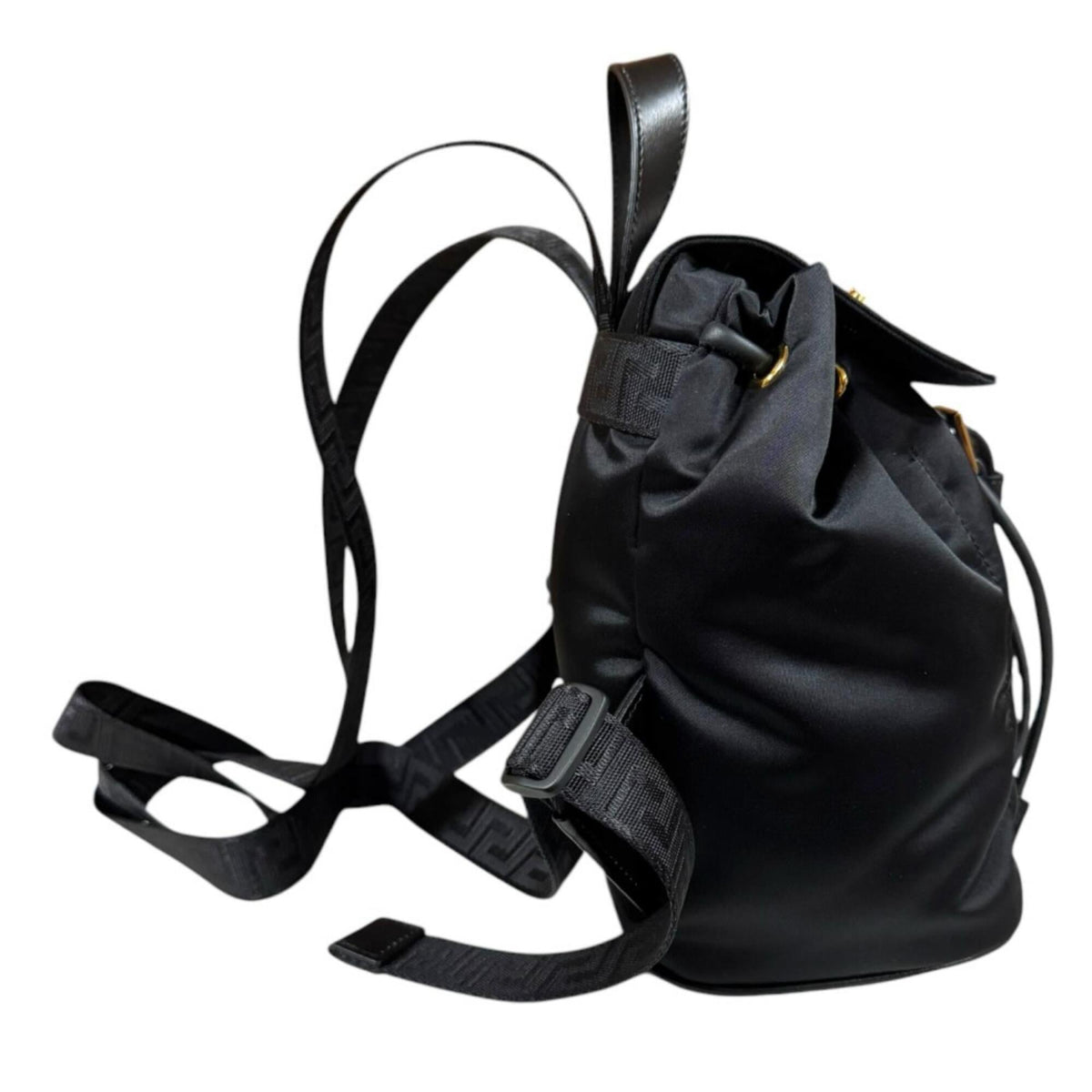 Versace Black Nylon Backpack (Pre-Owned)
