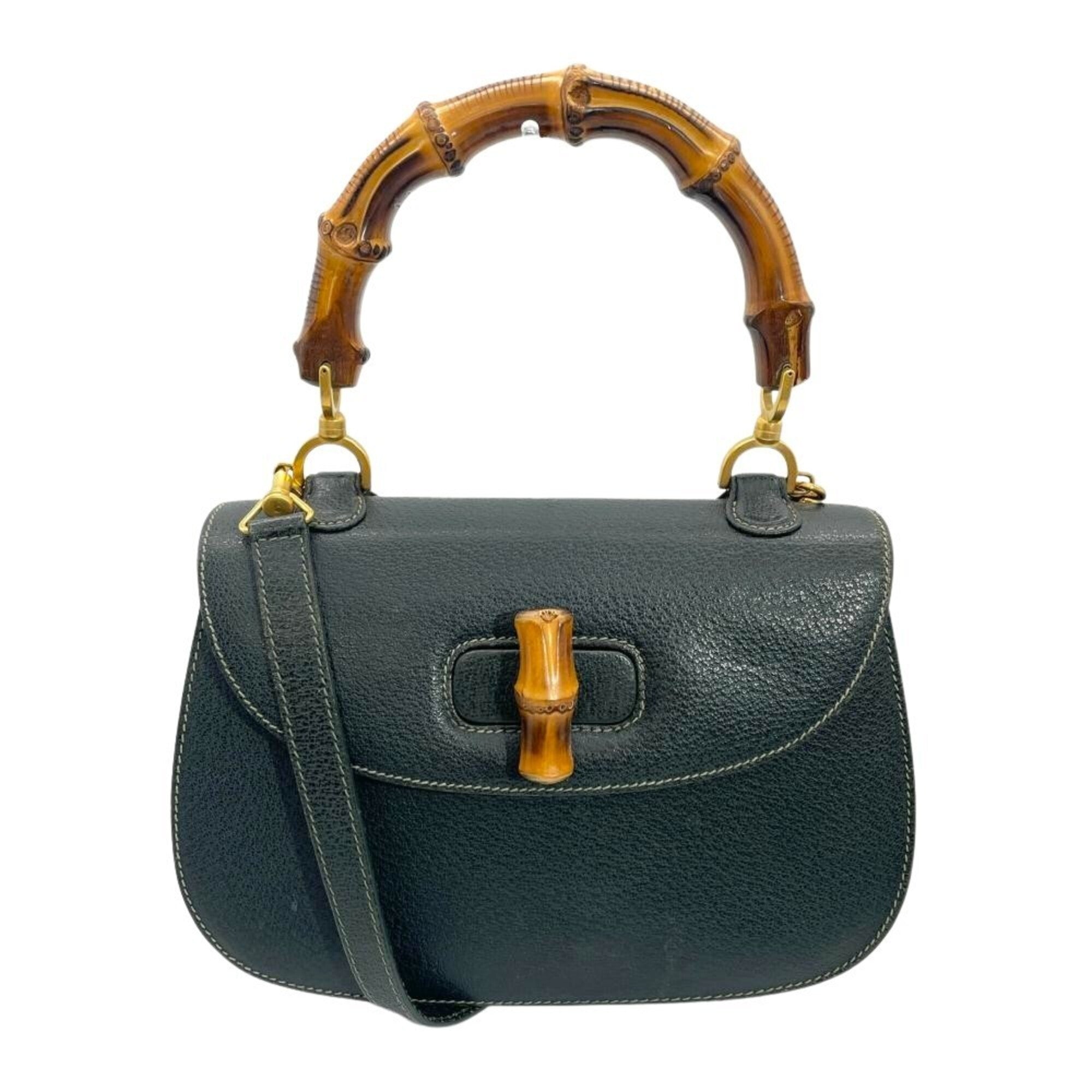 Gucci Green Leather Handbag (Pre-Owned)
