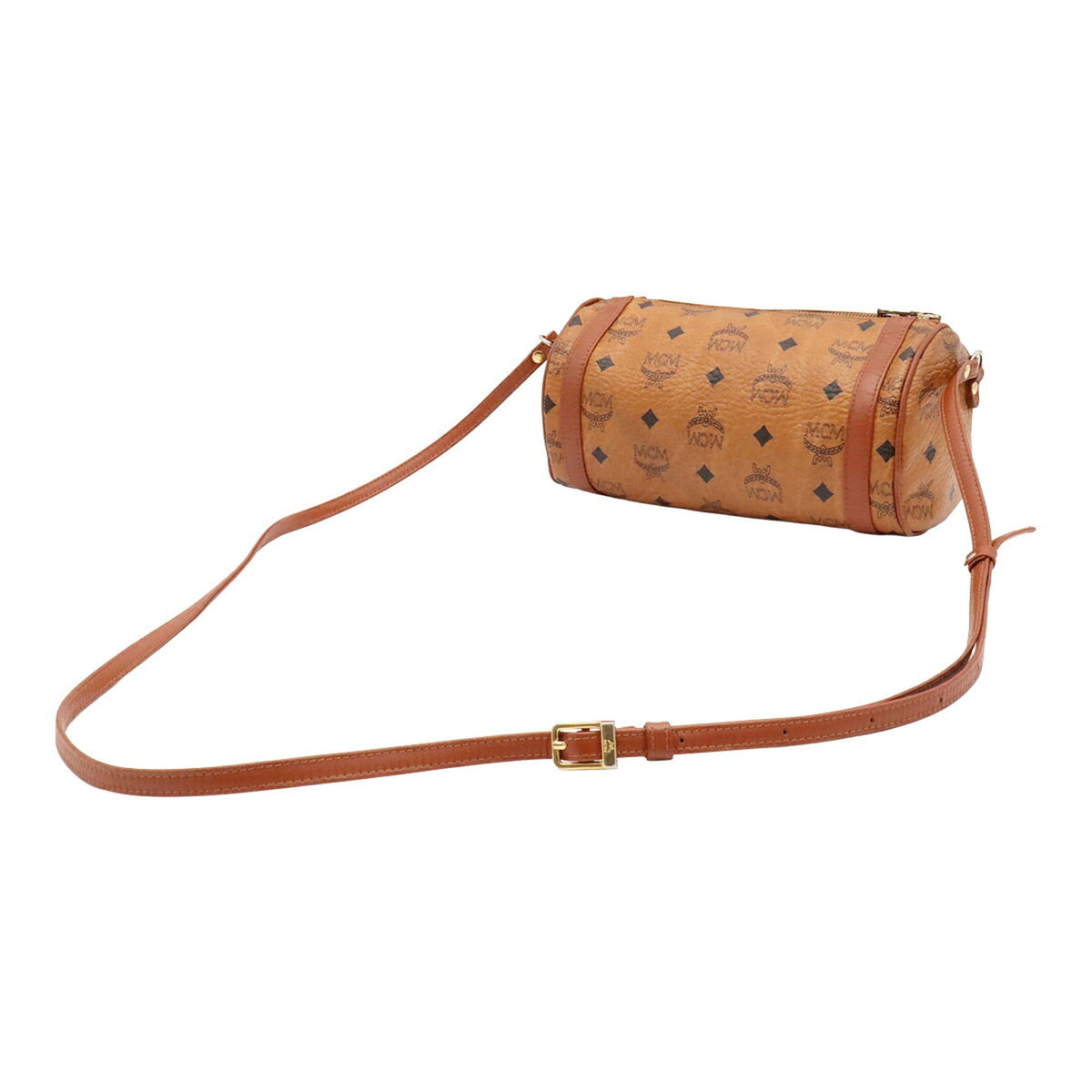 Mcm Camel Coated Canvas Pochette Shoulder Bag (Pre-Owned)